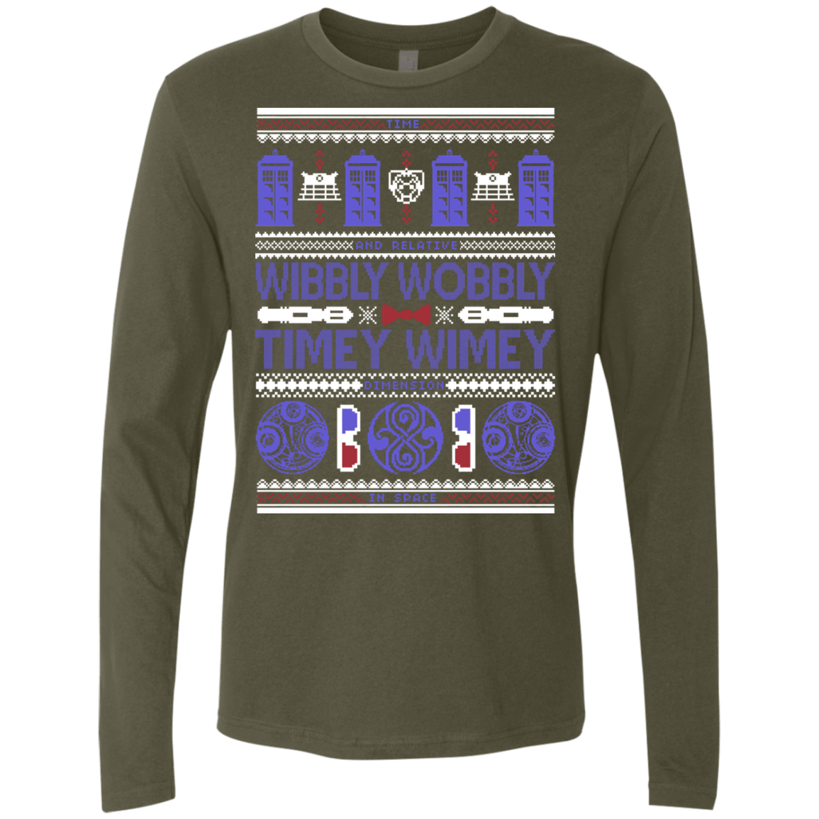 T-Shirts Military Green / Small Ugly Who Men's Premium Long Sleeve