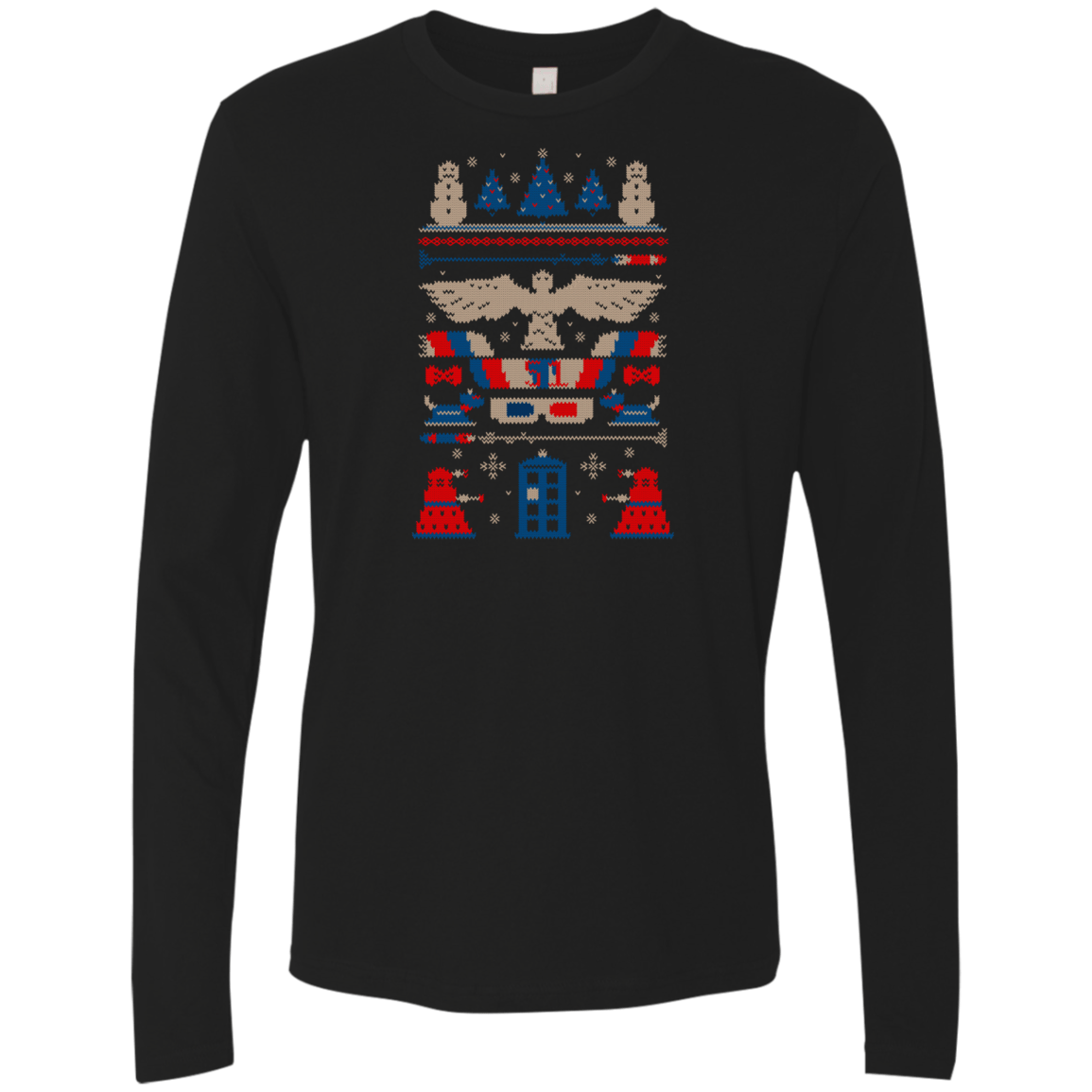 T-Shirts Black / Small Ugly Who Sweater Men's Premium Long Sleeve