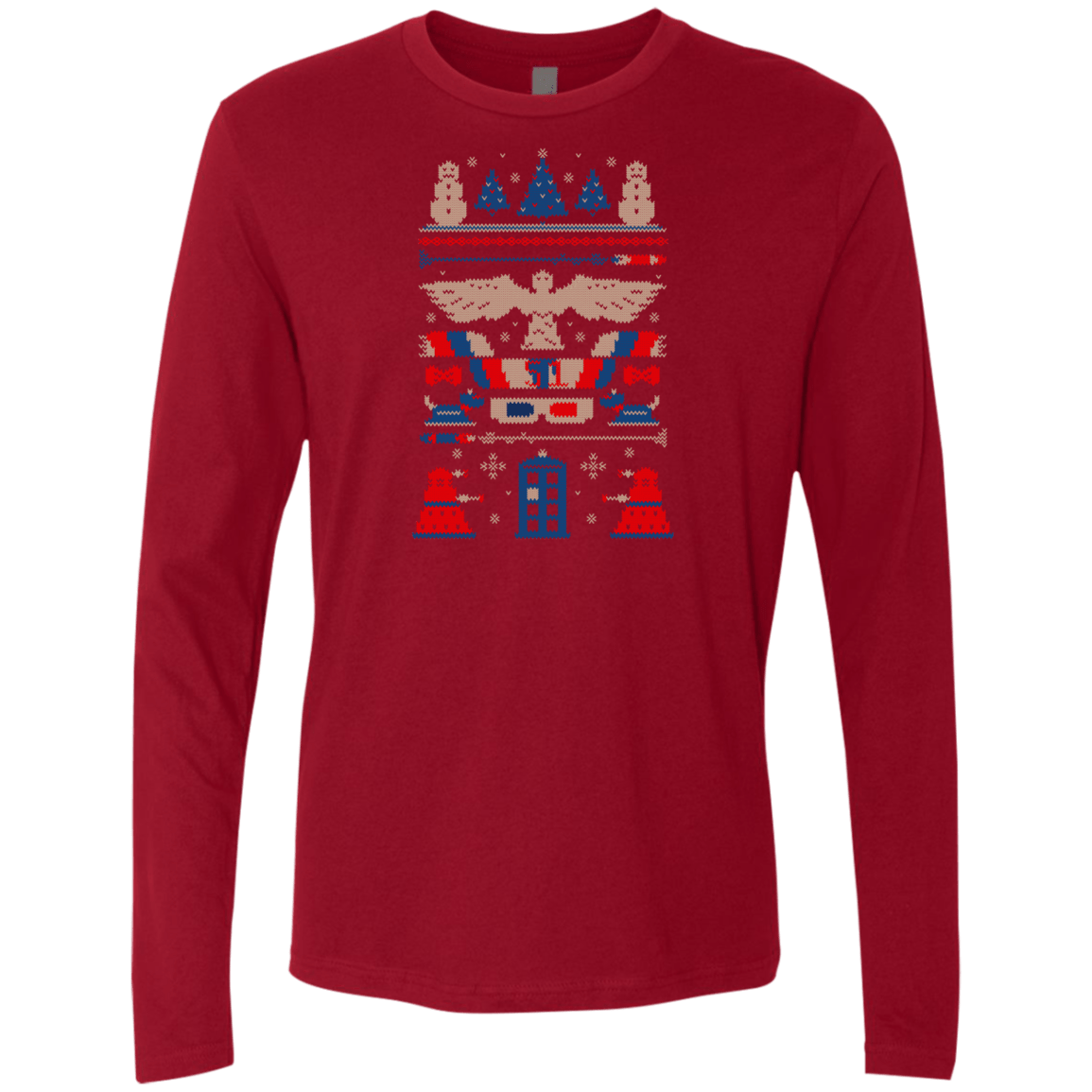 T-Shirts Cardinal / Small Ugly Who Sweater Men's Premium Long Sleeve