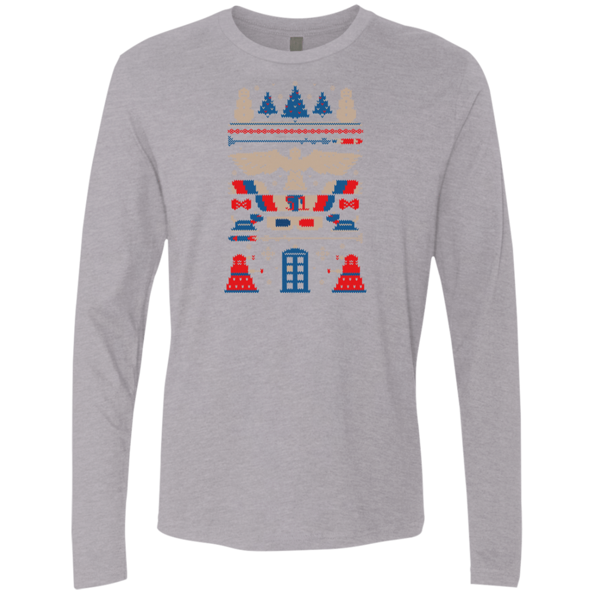 T-Shirts Heather Grey / Small Ugly Who Sweater Men's Premium Long Sleeve