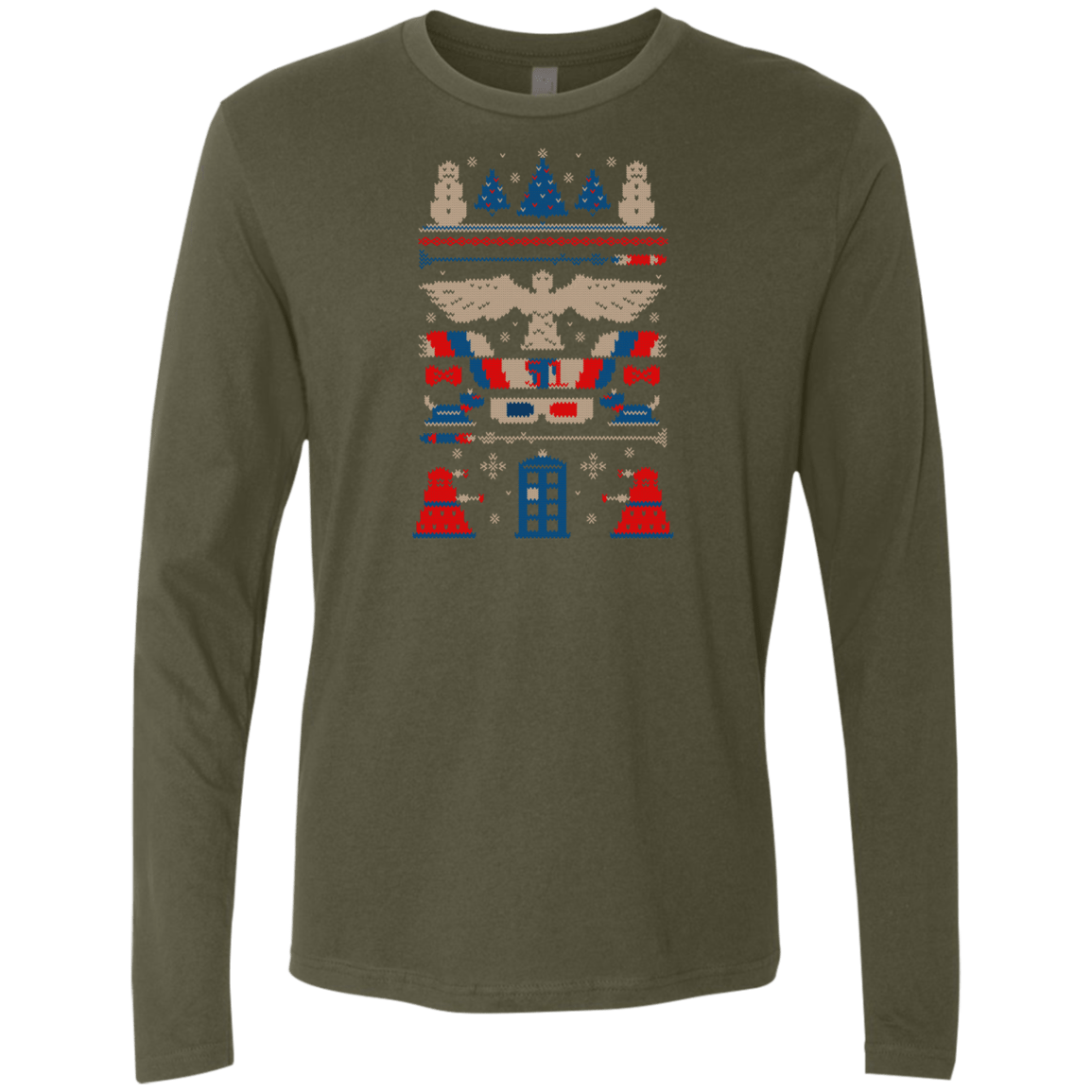 T-Shirts Military Green / Small Ugly Who Sweater Men's Premium Long Sleeve