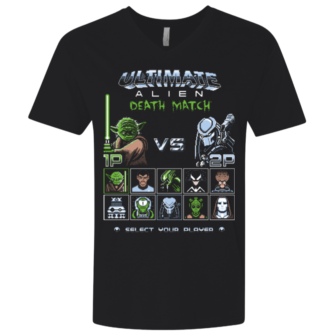 T-Shirts Black / X-Small Ultimate alien deathmatch Men's Premium V-Neck
