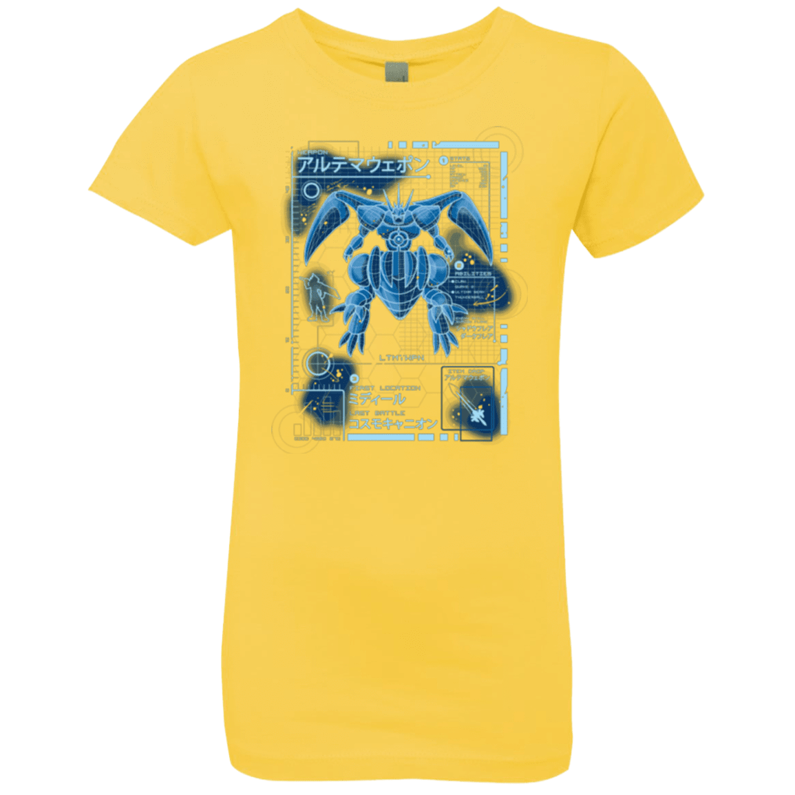 T-Shirts Vibrant Yellow / YXS ULTIMATE BLUE PRINT Girls Premium T-Shirt