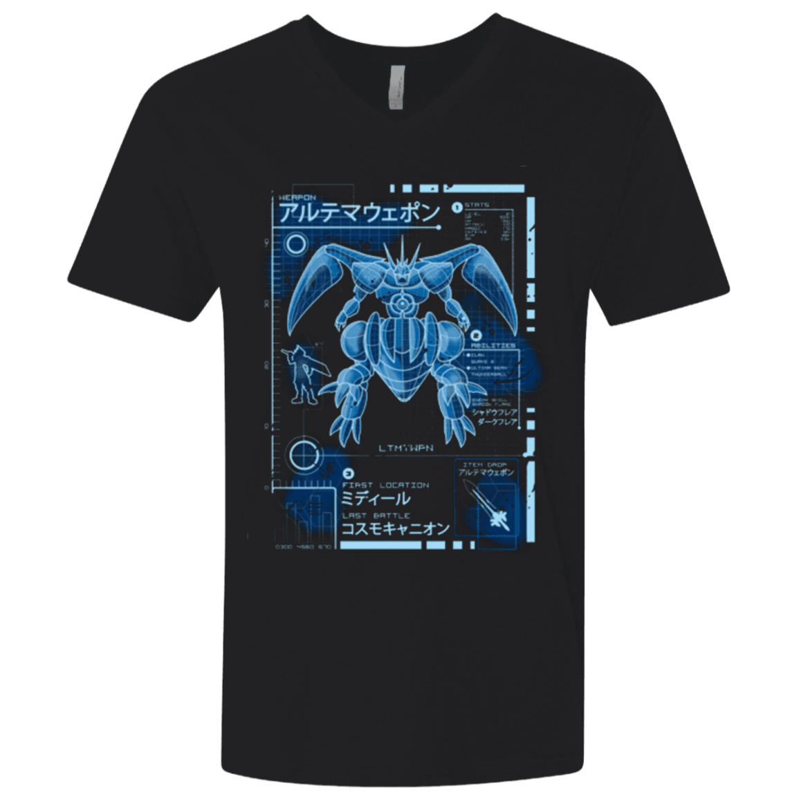 T-Shirts Black / X-Small ULTIMATE BLUE PRINT Men's Premium V-Neck