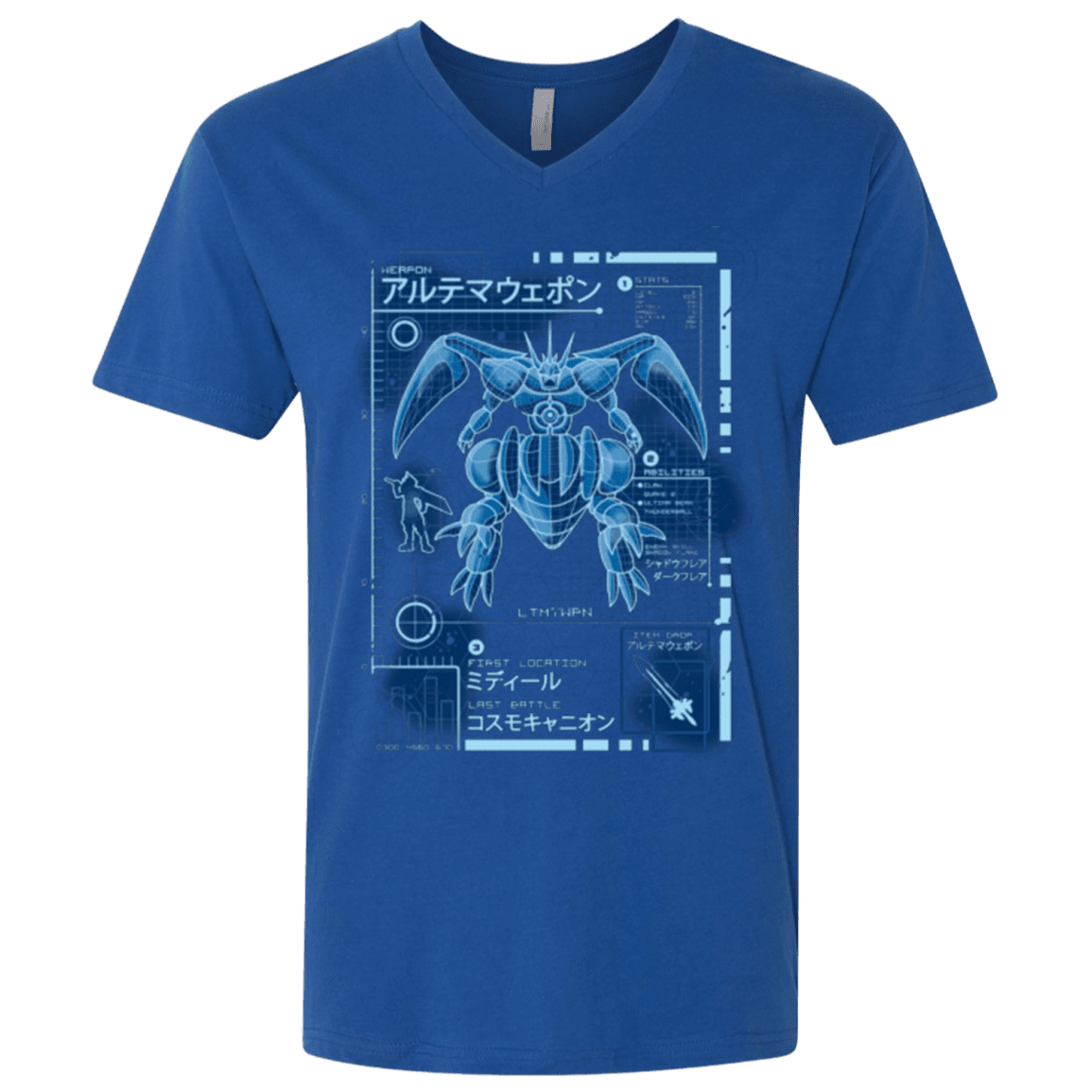 T-Shirts Royal / X-Small ULTIMATE BLUE PRINT Men's Premium V-Neck