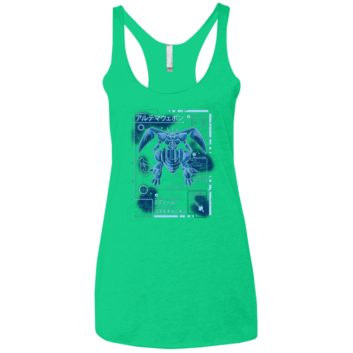 T-Shirts Envy / X-Small ULTIMATE BLUE PRINT Women's Triblend Racerback Tank