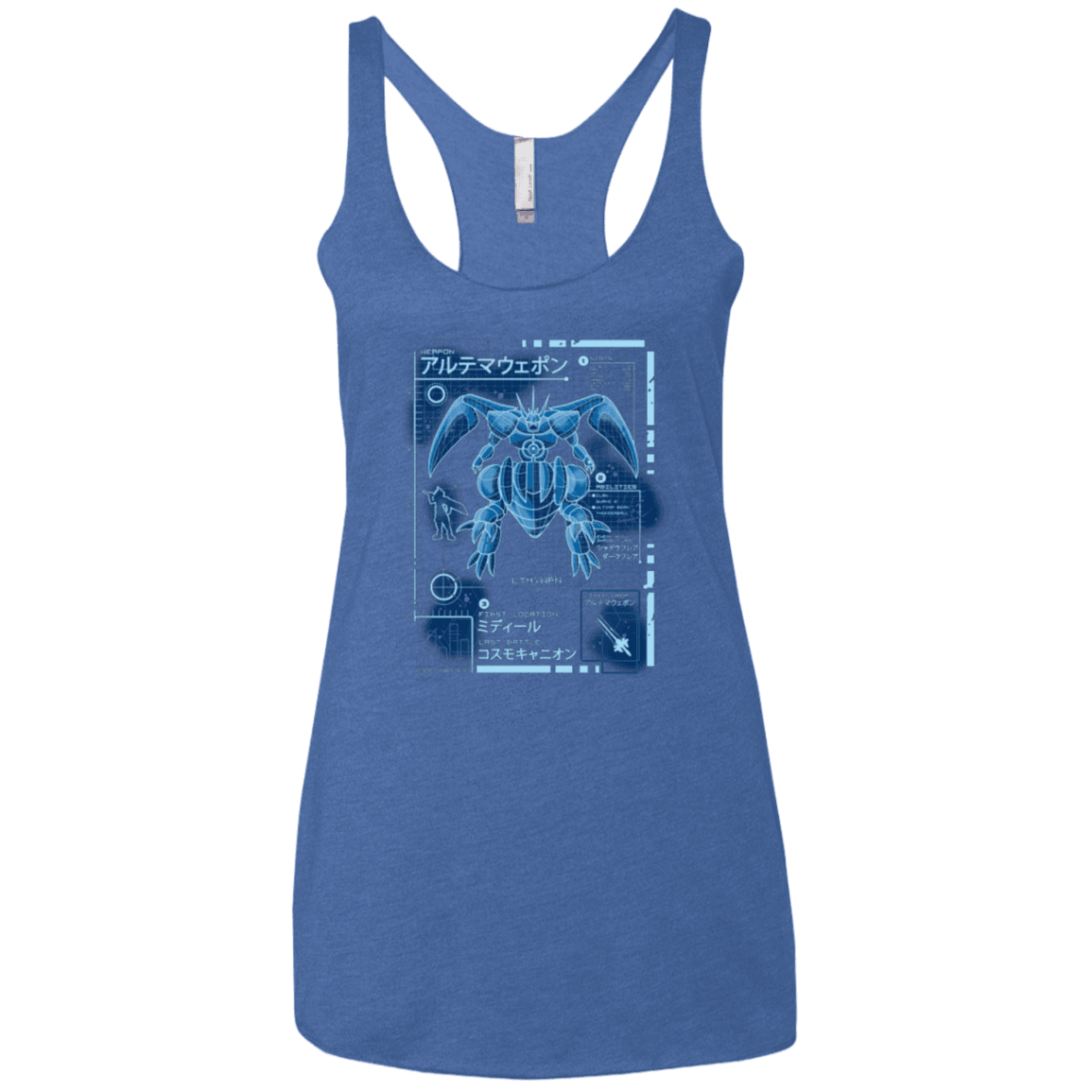 T-Shirts Vintage Royal / X-Small ULTIMATE BLUE PRINT Women's Triblend Racerback Tank