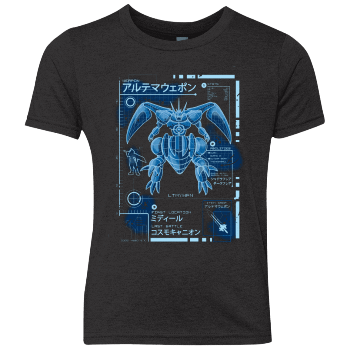 T-Shirts Vintage Black / YXS ULTIMATE BLUE PRINT Youth Triblend T-Shirt