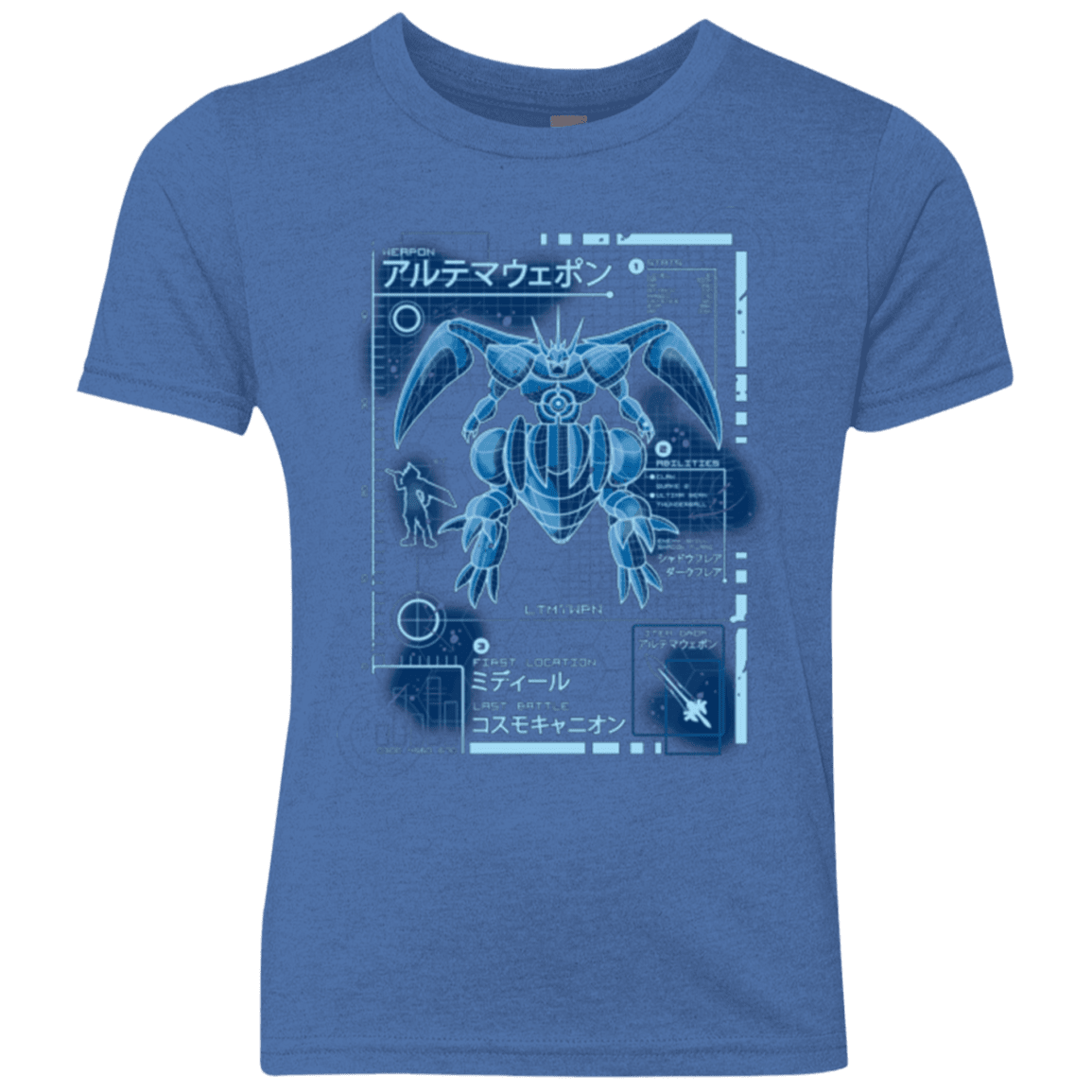 T-Shirts Vintage Royal / YXS ULTIMATE BLUE PRINT Youth Triblend T-Shirt