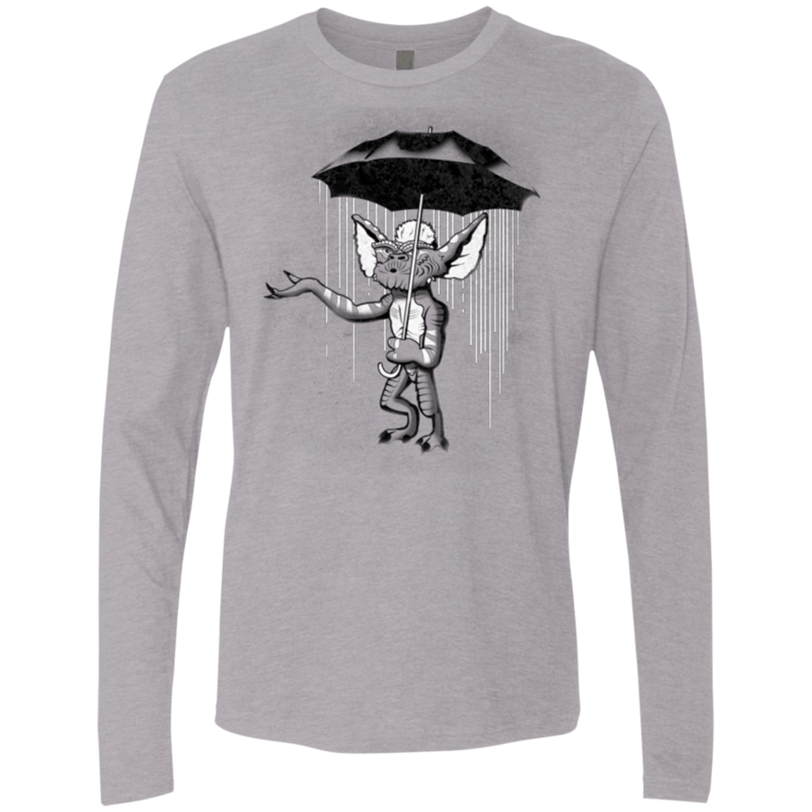 T-Shirts Heather Grey / Small Umbrella Banksy Men's Premium Long Sleeve
