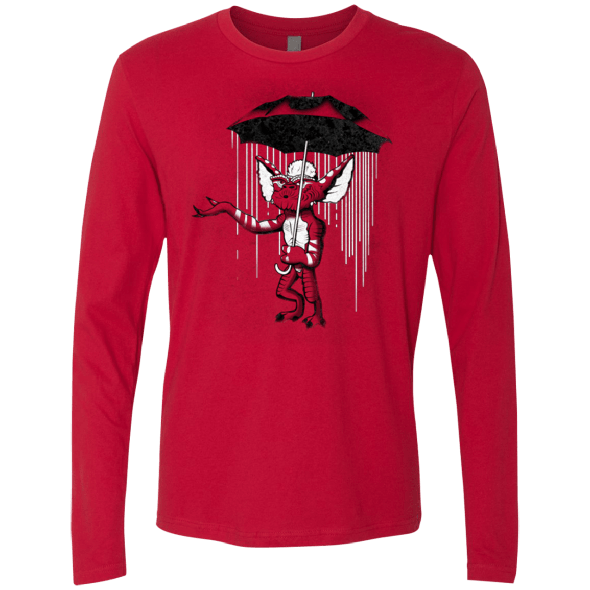 T-Shirts Red / Small Umbrella Banksy Men's Premium Long Sleeve