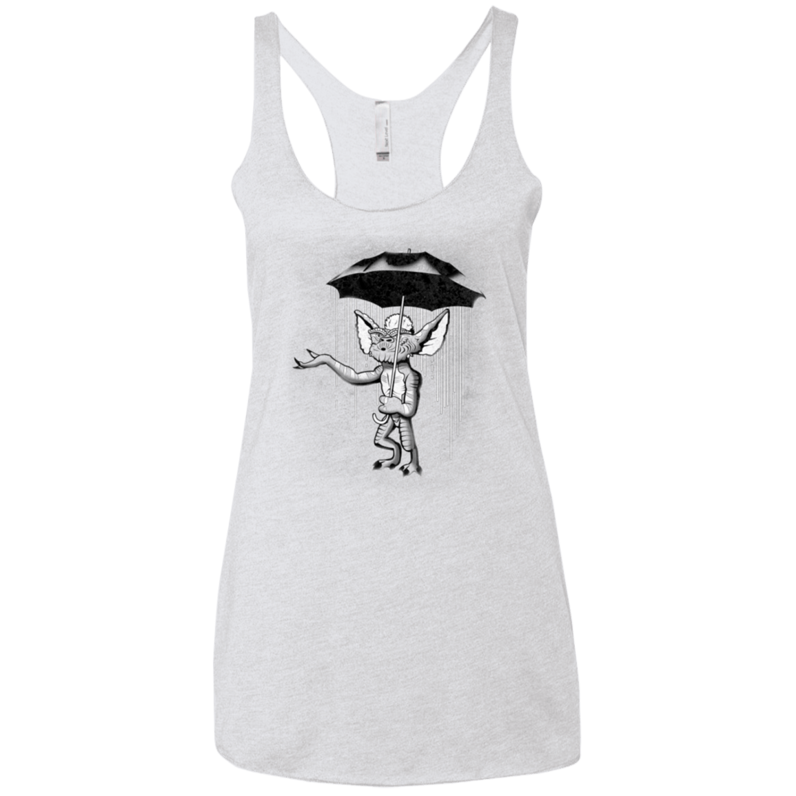 T-Shirts Heather White / X-Small Umbrella Banksy Women's Triblend Racerback Tank