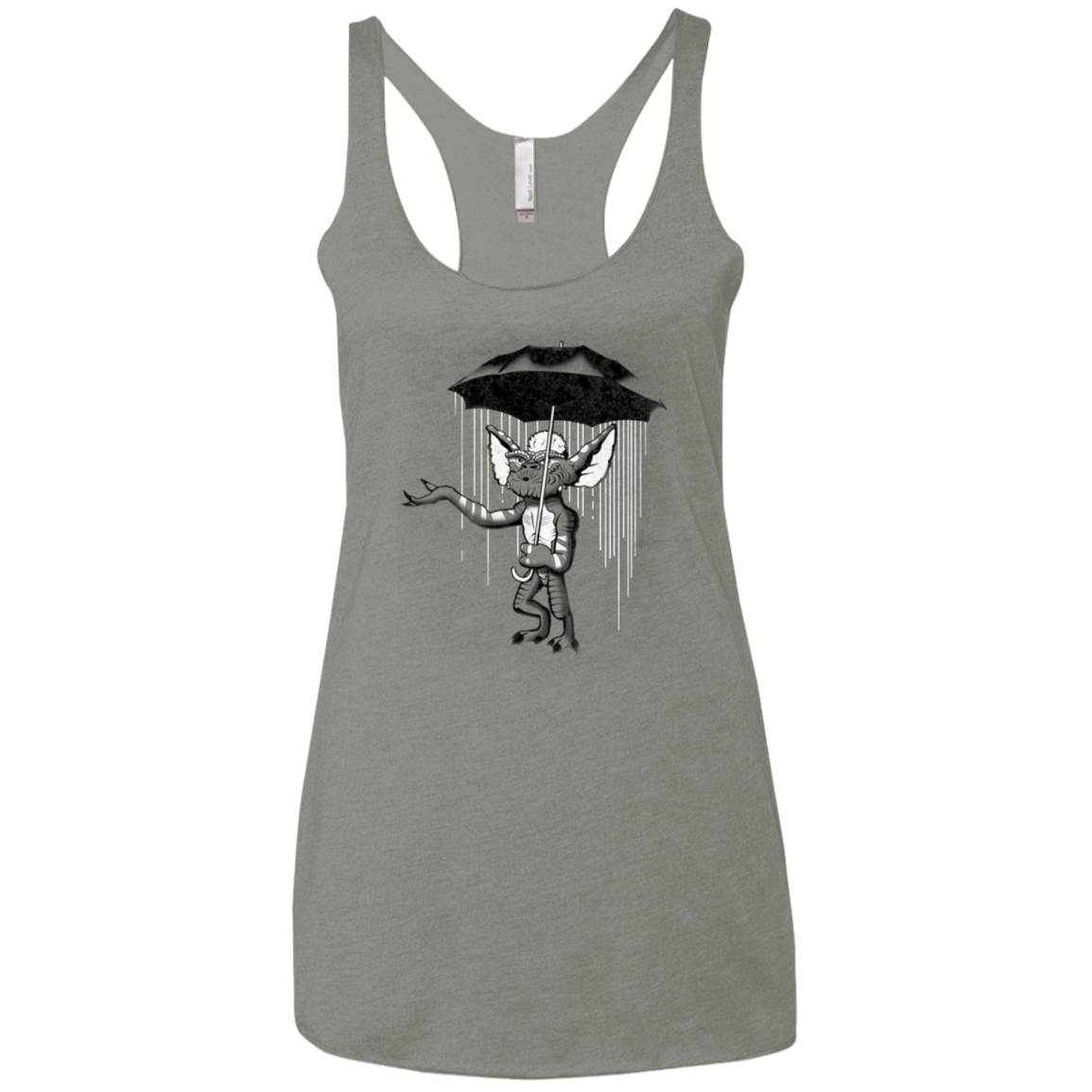 T-Shirts Venetian Grey / X-Small Umbrella Banksy Women's Triblend Racerback Tank