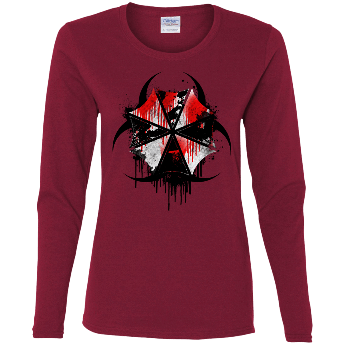 T-Shirts Cardinal / S Umbrella Corp Women's Long Sleeve T-Shirt