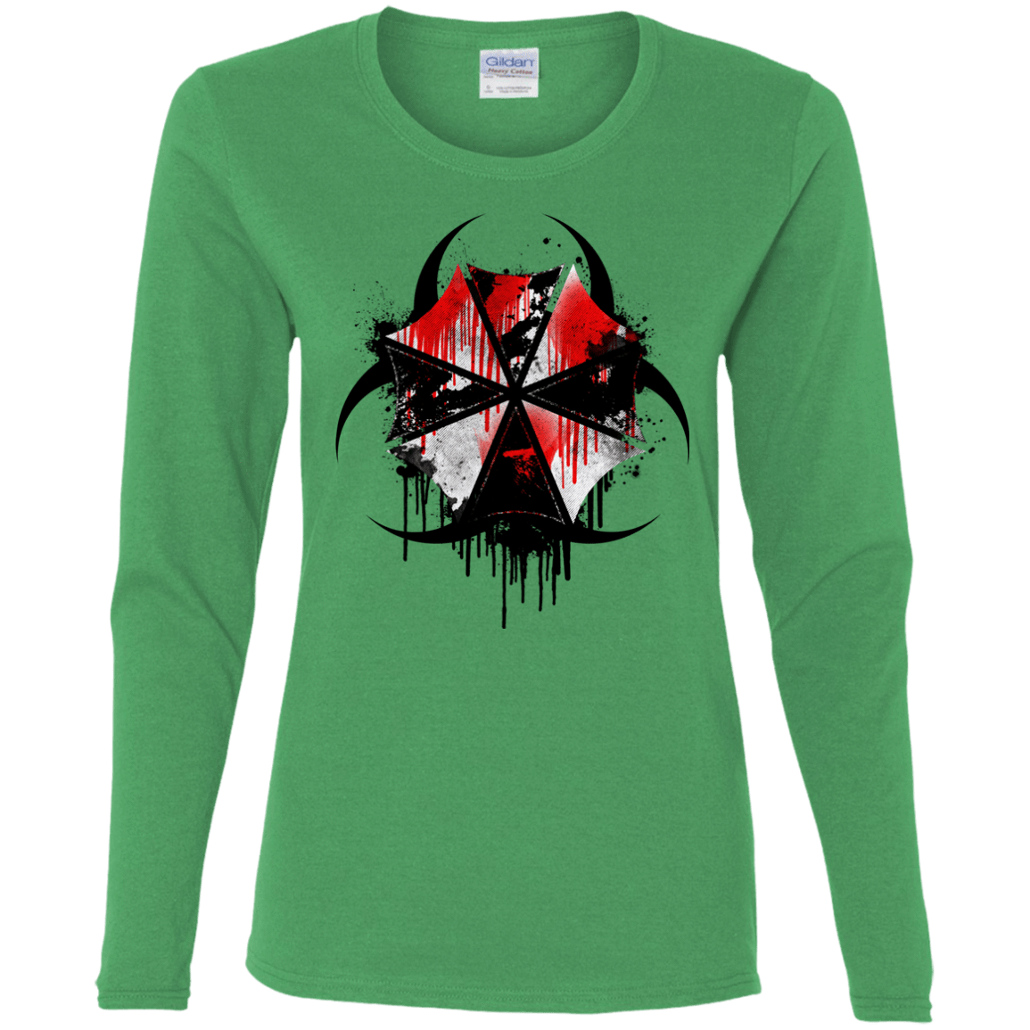 T-Shirts Irish Green / S Umbrella Corp Women's Long Sleeve T-Shirt
