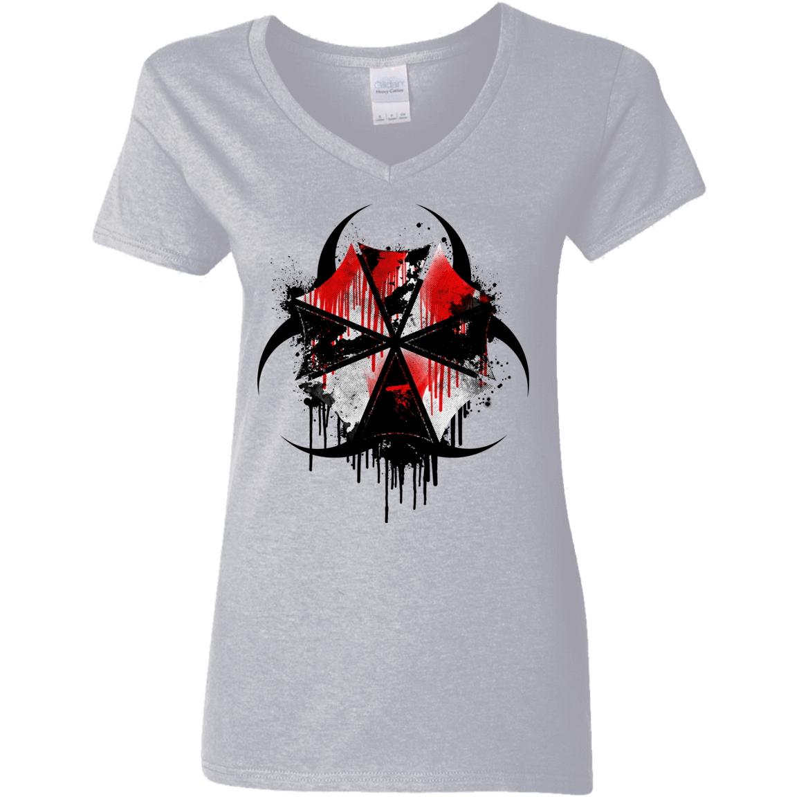T-Shirts Sport Grey / S Umbrella Corp Women's V-Neck T-Shirt