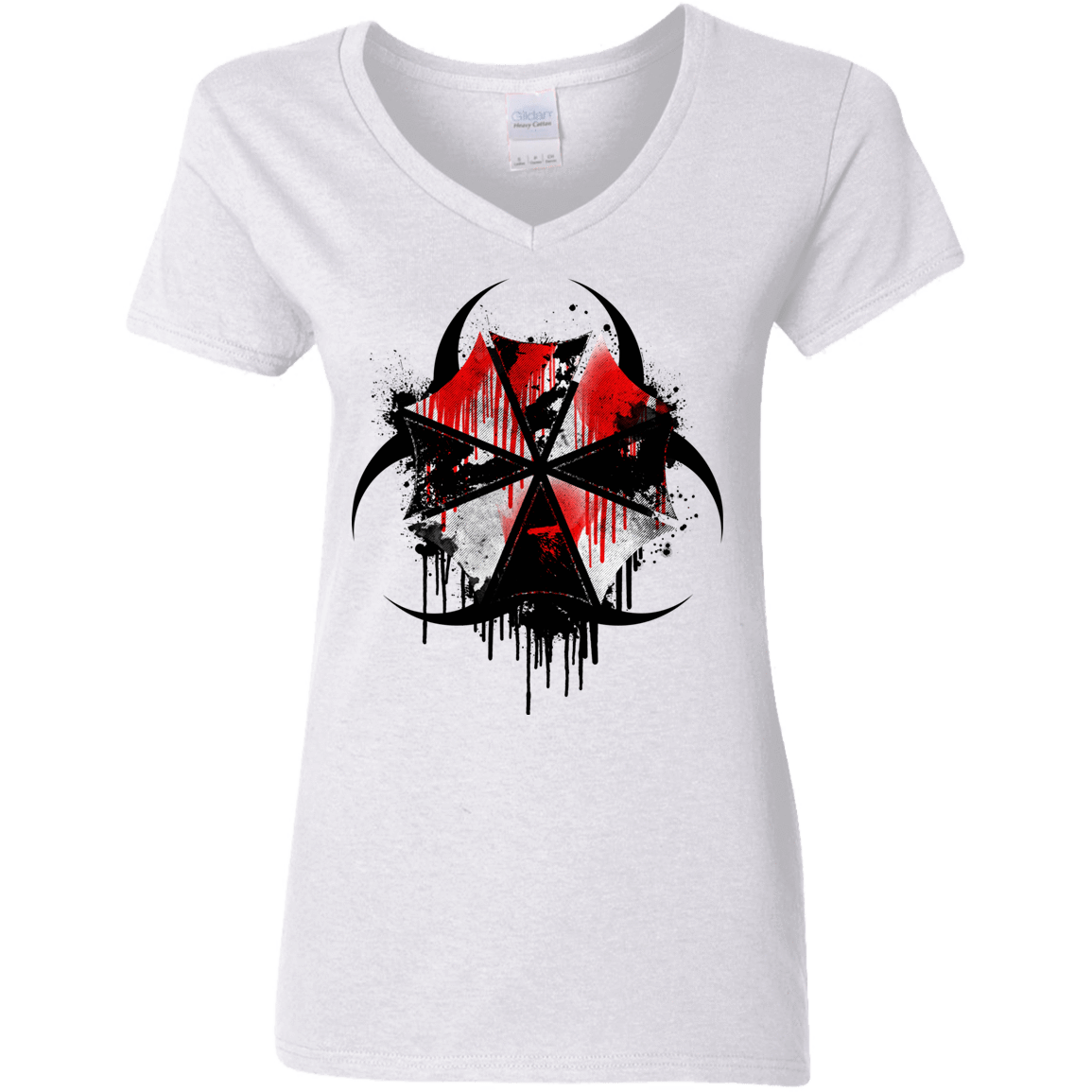 T-Shirts White / S Umbrella Corp Women's V-Neck T-Shirt