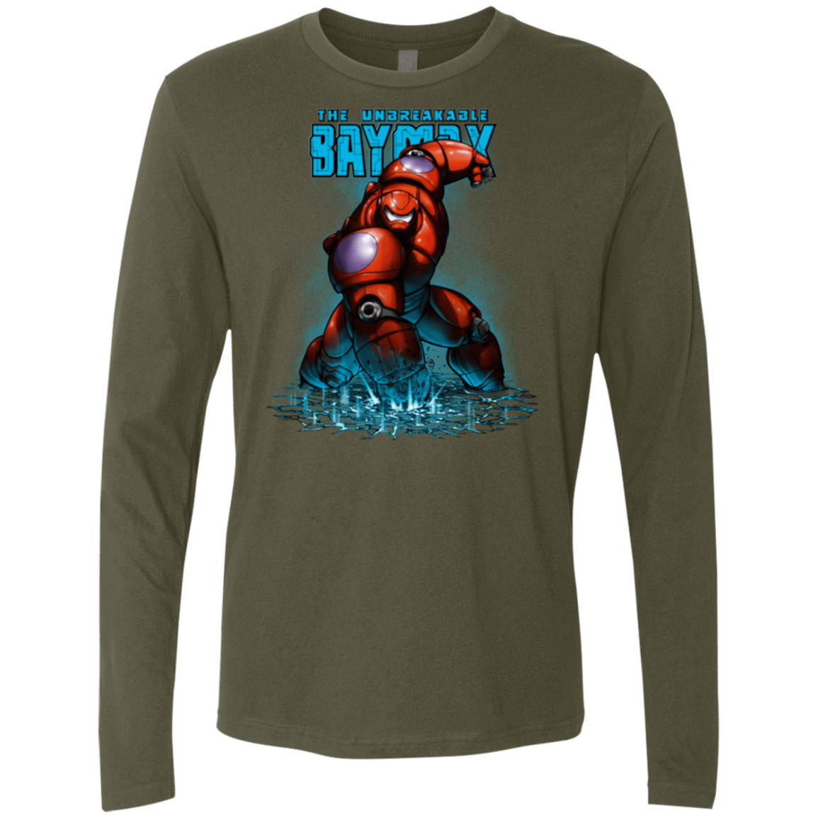 T-Shirts Military Green / Small Unbreakable Hero Men's Premium Long Sleeve