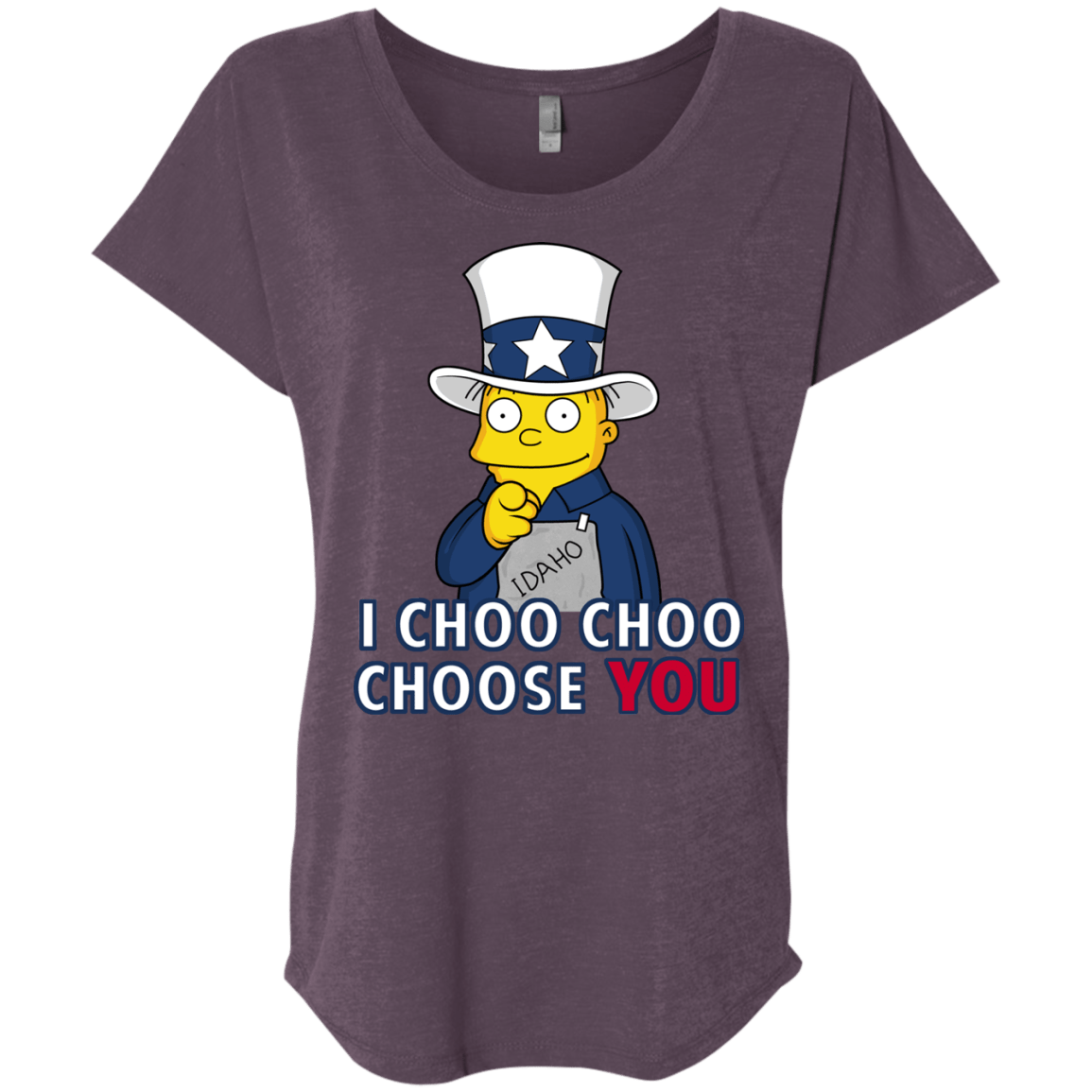 T-Shirts Vintage Purple / X-Small Uncle Ralph Triblend Dolman Sleeve