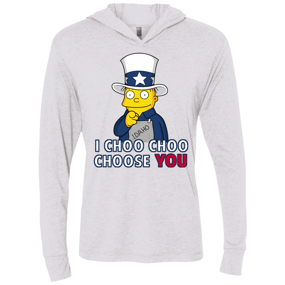 T-Shirts Heather White / X-Small Uncle Ralph Triblend Long Sleeve Hoodie Tee