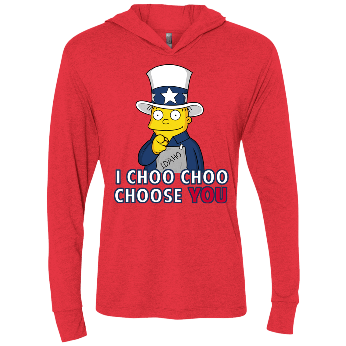 T-Shirts Vintage Red / X-Small Uncle Ralph Triblend Long Sleeve Hoodie Tee