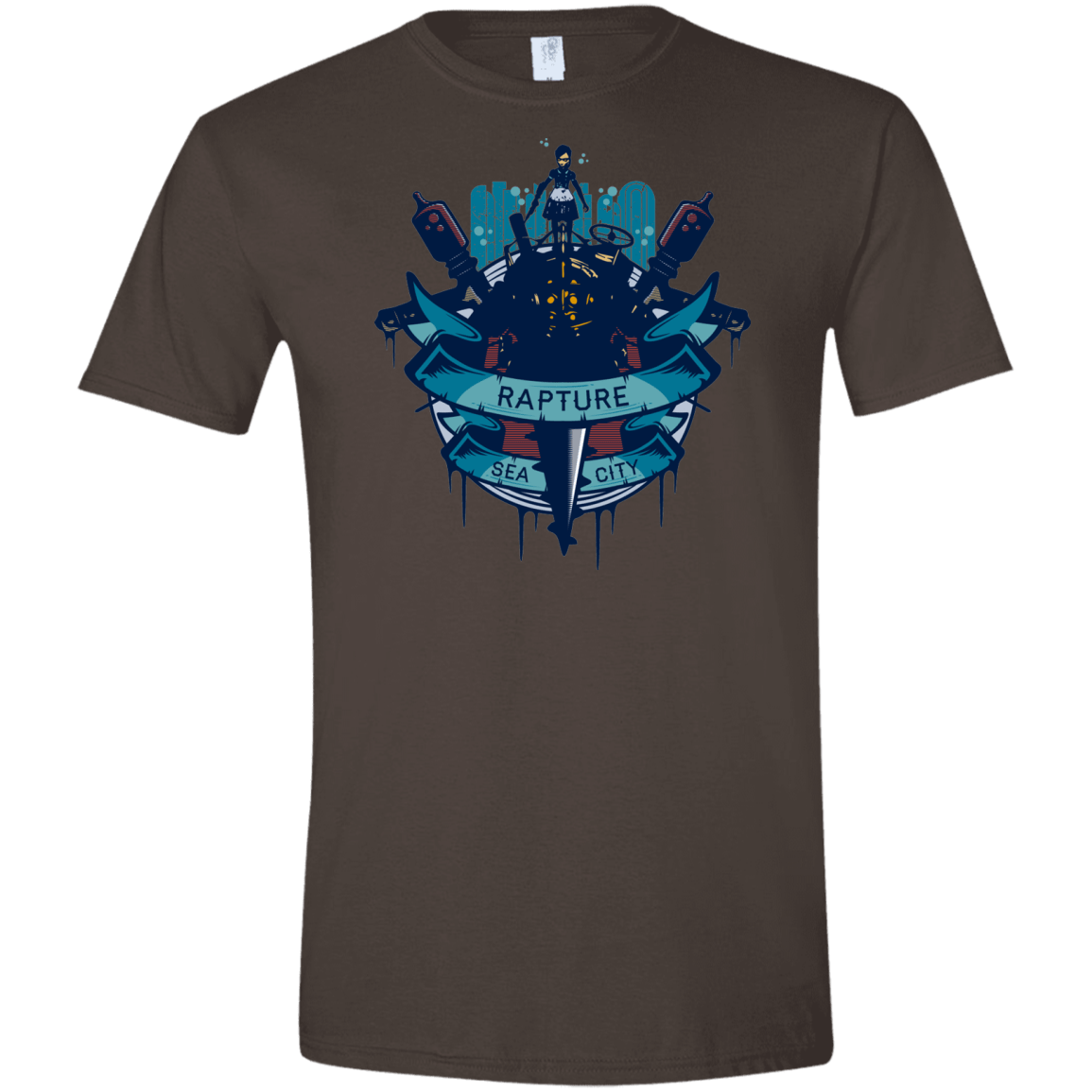 T-Shirts Dark Chocolate / S Under The Sea Men's Semi-Fitted Softstyle