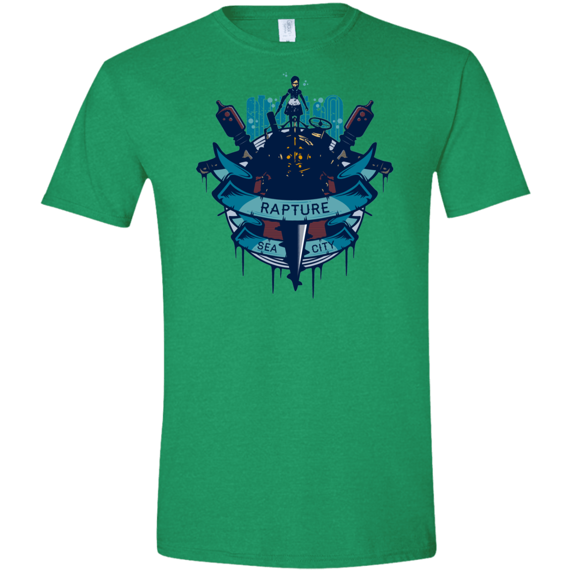 T-Shirts Heather Irish Green / S Under The Sea Men's Semi-Fitted Softstyle
