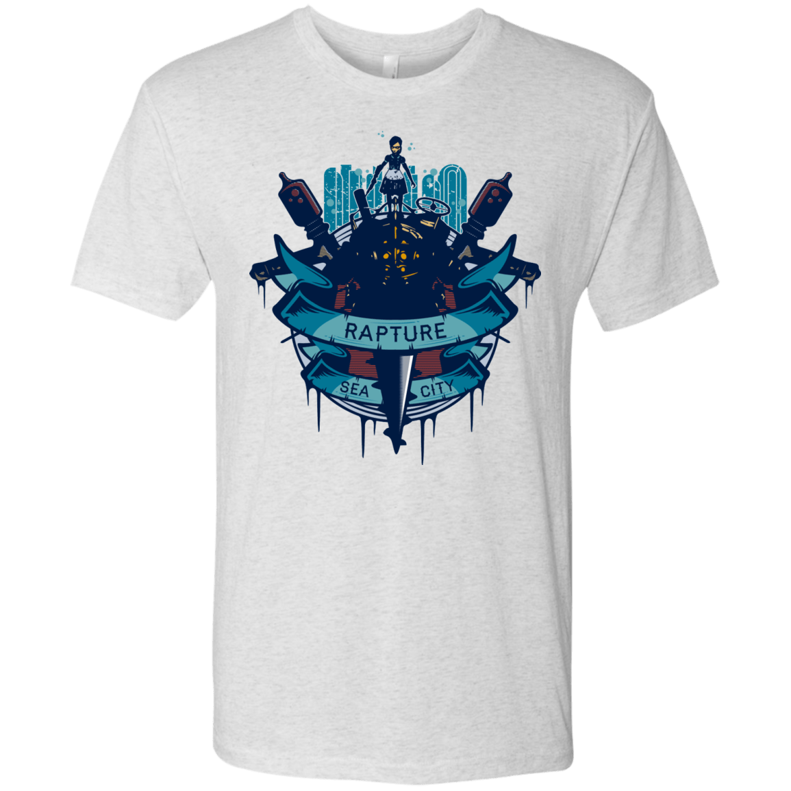 T-Shirts Heather White / S Under The Sea Men's Triblend T-Shirt