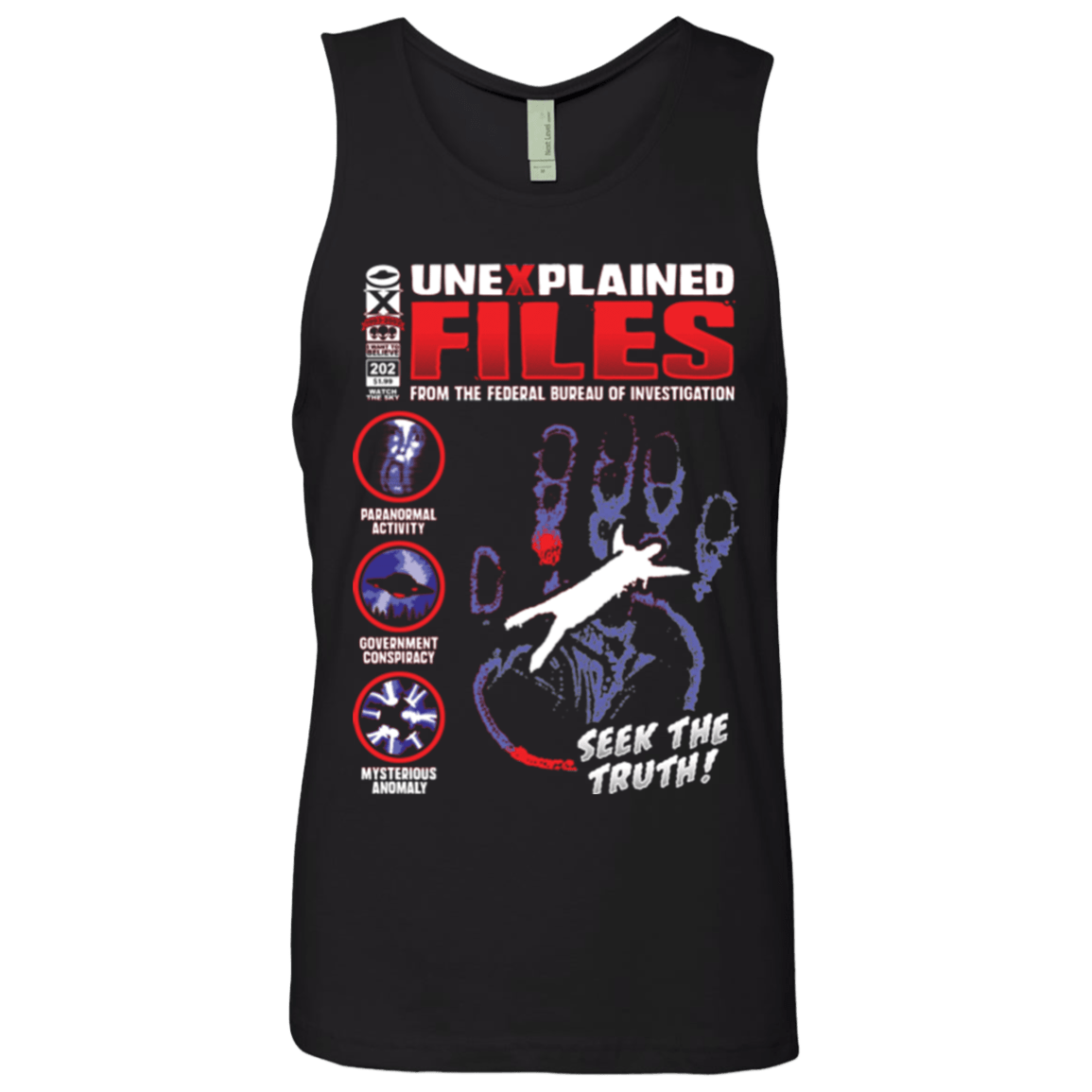 T-Shirts Black / Small Unexplained Files Men's Premium Tank Top