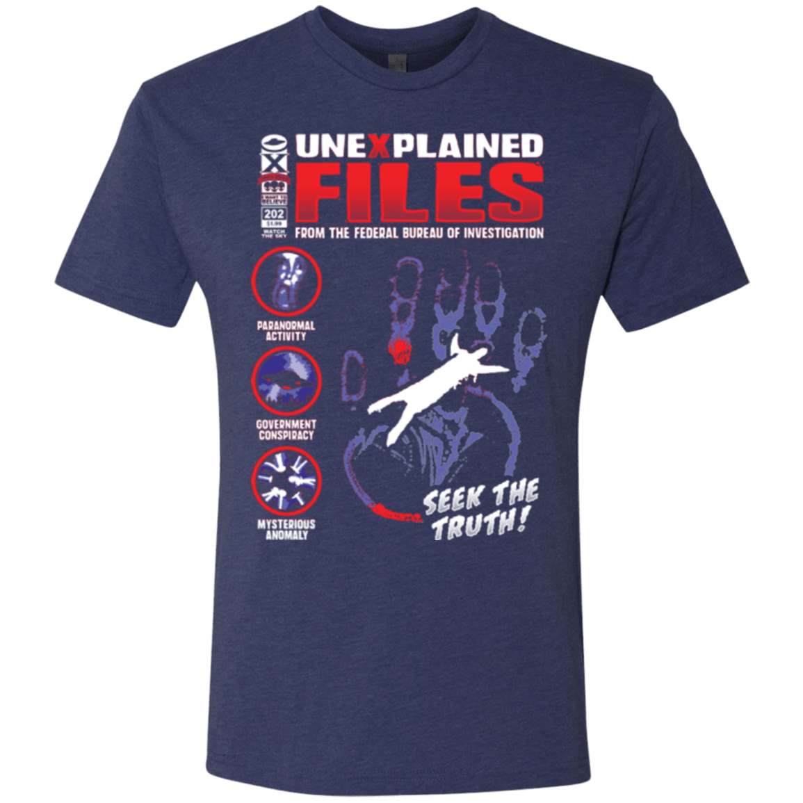 T-Shirts Vintage Navy / Small Unexplained Files Men's Triblend T-Shirt