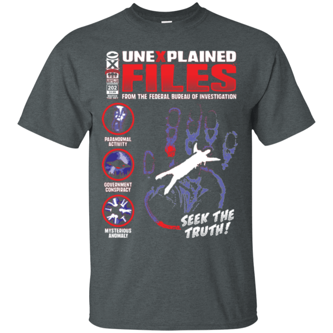 T-Shirts Dark Heather / Small Unexplained Files T-Shirt