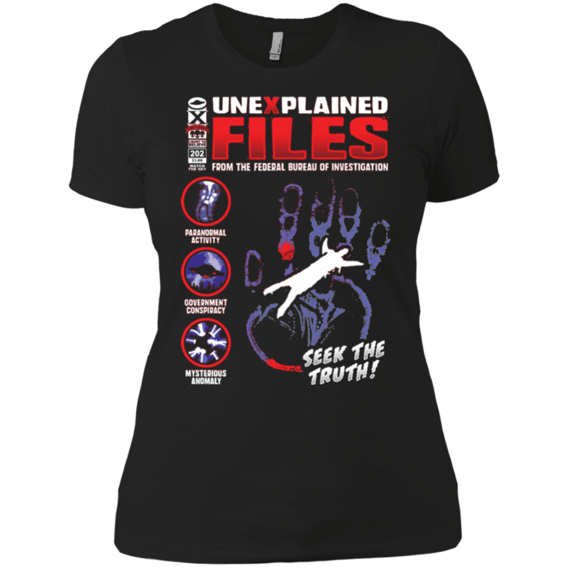 T-Shirts Black / X-Small Unexplained Files Women's Premium T-Shirt