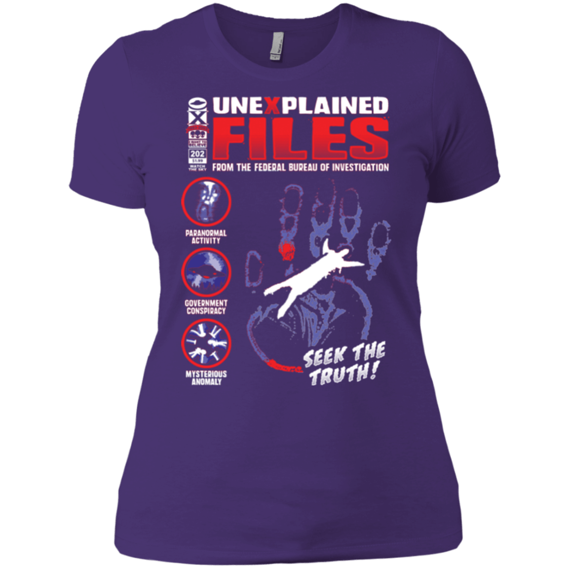T-Shirts Purple / X-Small Unexplained Files Women's Premium T-Shirt
