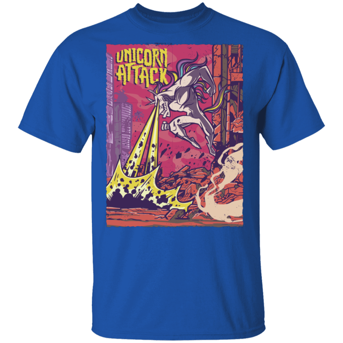 T-Shirts Royal / S Unicorn Attack T-Shirt
