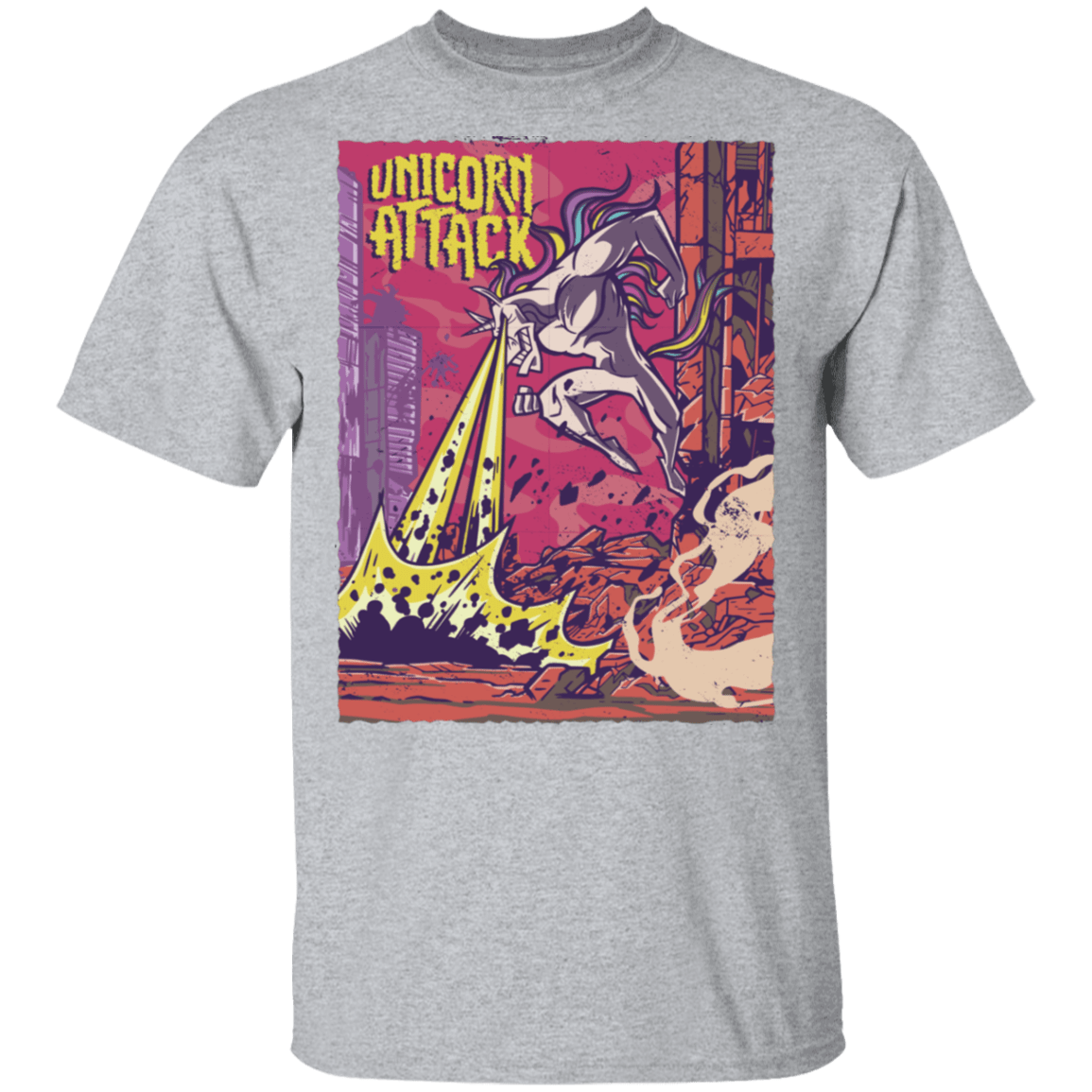 T-Shirts Sport Grey / S Unicorn Attack T-Shirt