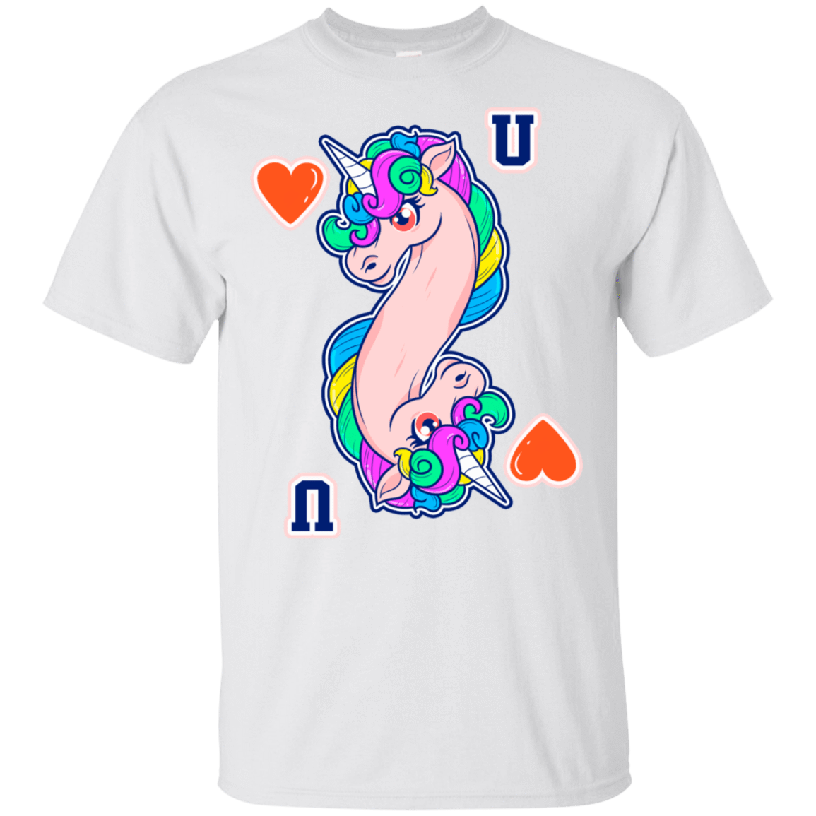 T-Shirts White / S Unicorn Card T-Shirt