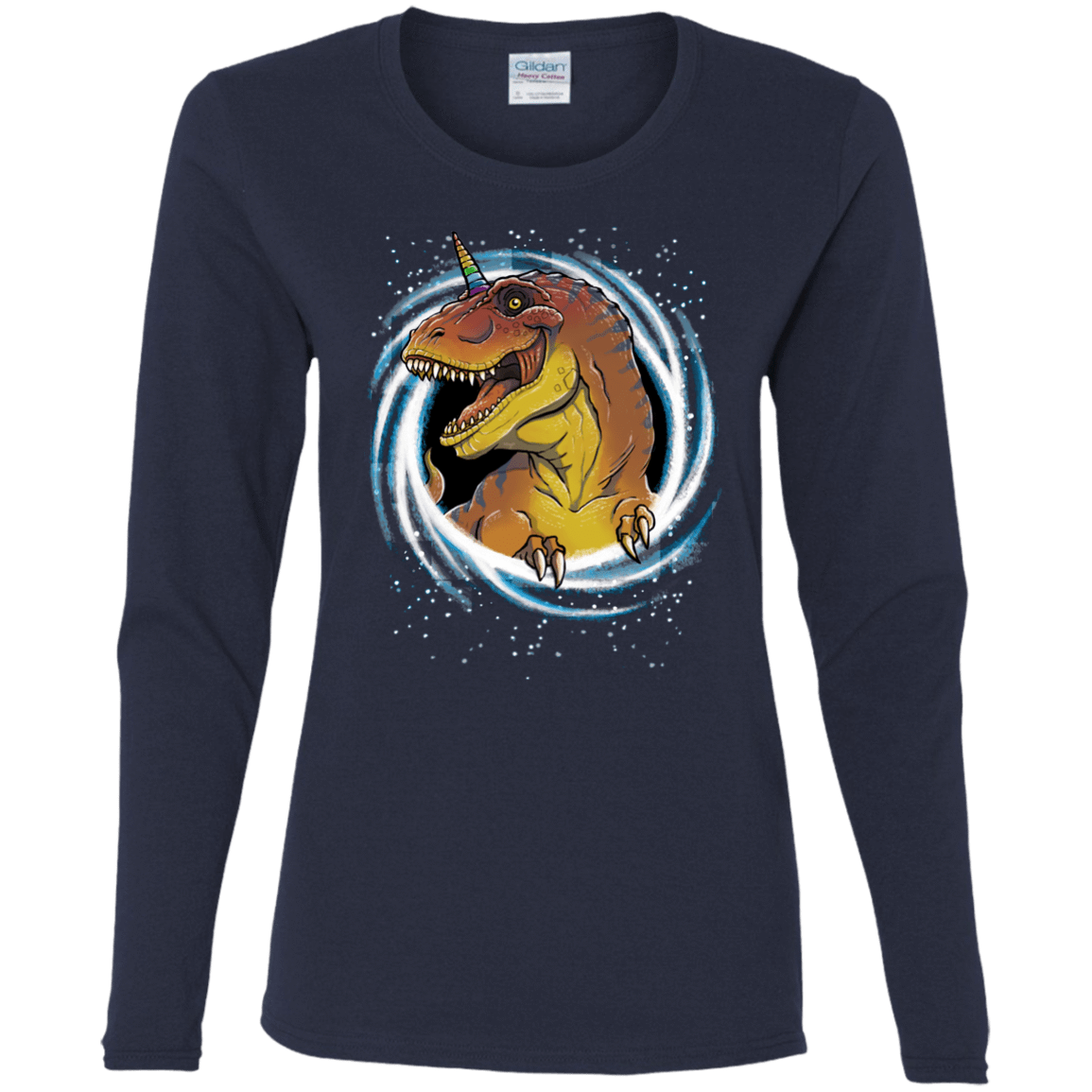 T-Shirts Navy / S Unicornsaurus-Rex Women's Long Sleeve T-Shirt