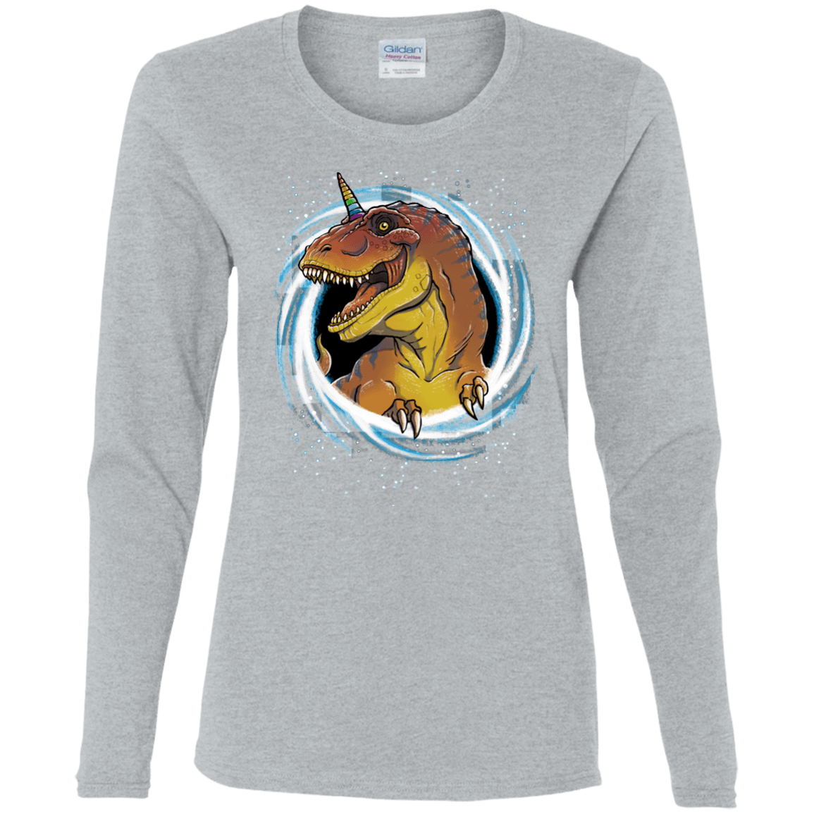 T-Shirts Sport Grey / S Unicornsaurus-Rex Women's Long Sleeve T-Shirt
