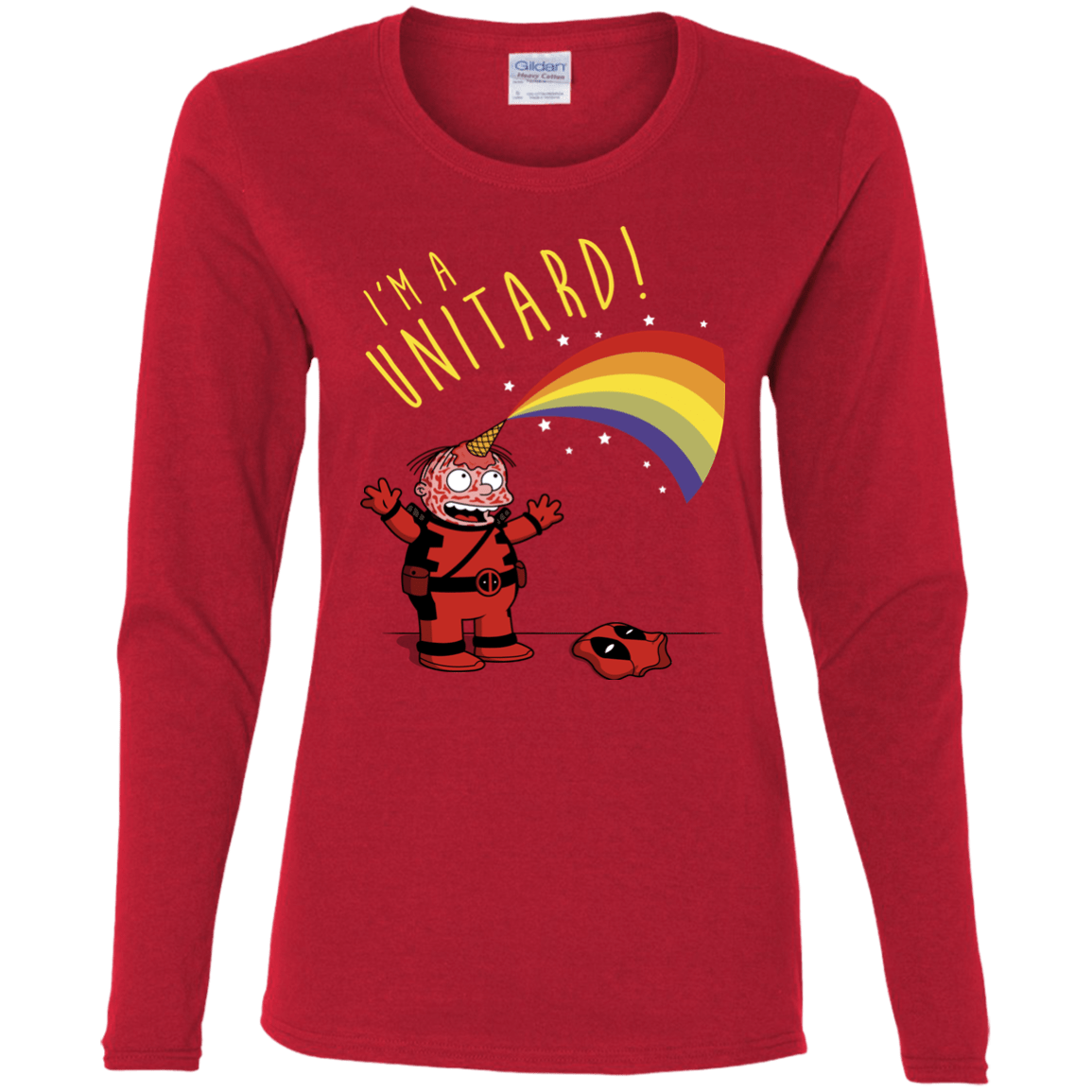 T-Shirts Red / S unitard-Raffiti Women's Long Sleeve T-Shirt