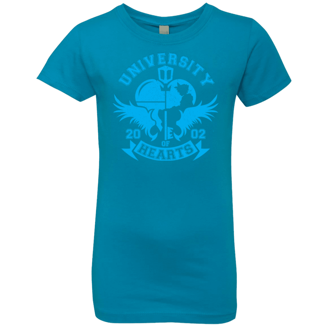 T-Shirts Turquoise / YXS University of Hearts Girls Premium T-Shirt