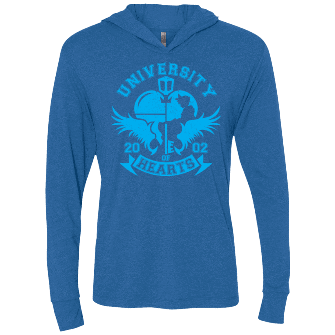 T-Shirts Vintage Royal / X-Small University of Hearts Triblend Long Sleeve Hoodie Tee