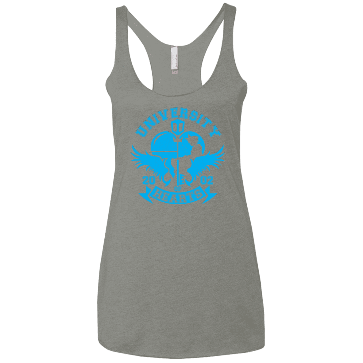 T-Shirts Venetian Grey / X-Small University of Hearts Women's Triblend Racerback Tank