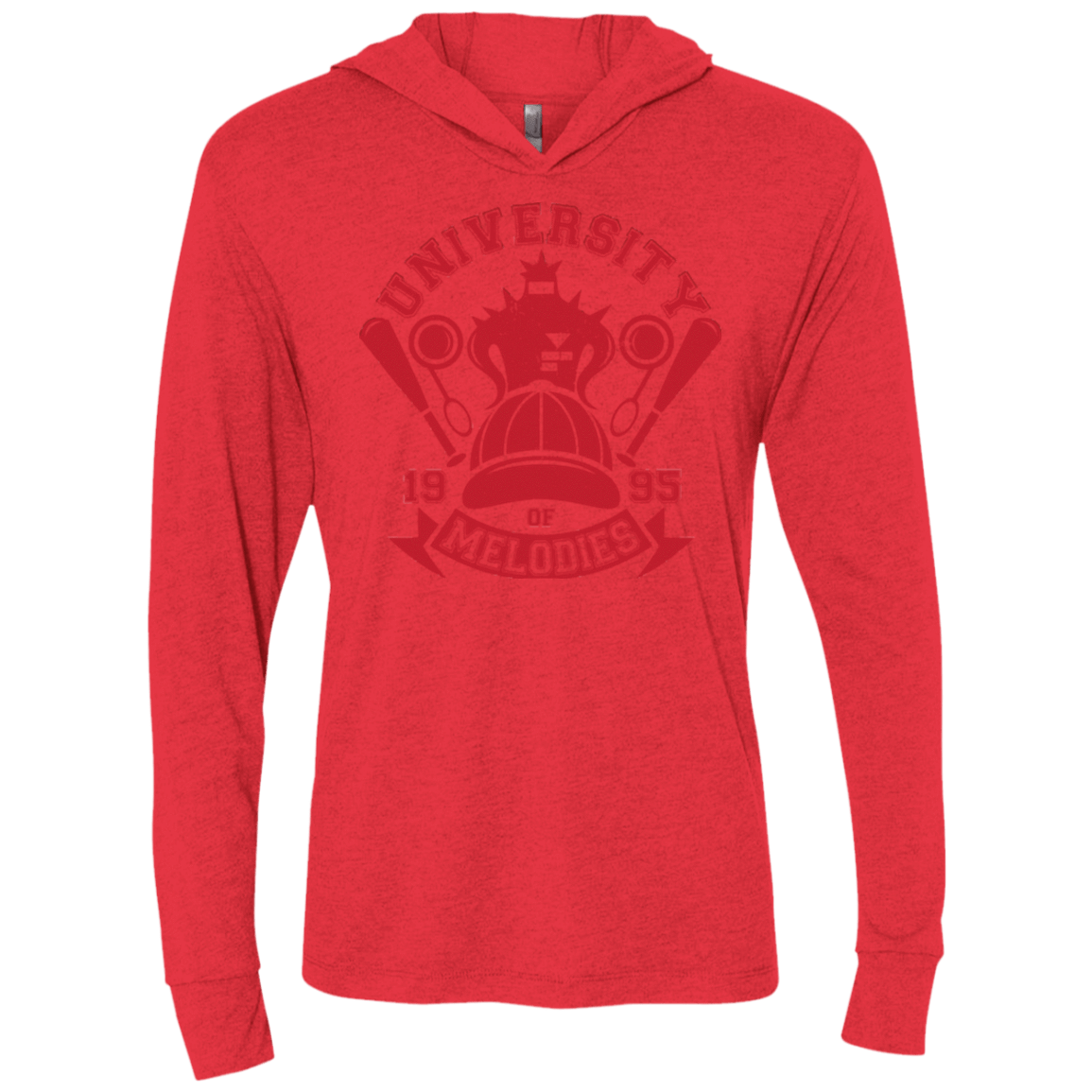 T-Shirts Vintage Red / X-Small University of Melodies Triblend Long Sleeve Hoodie Tee
