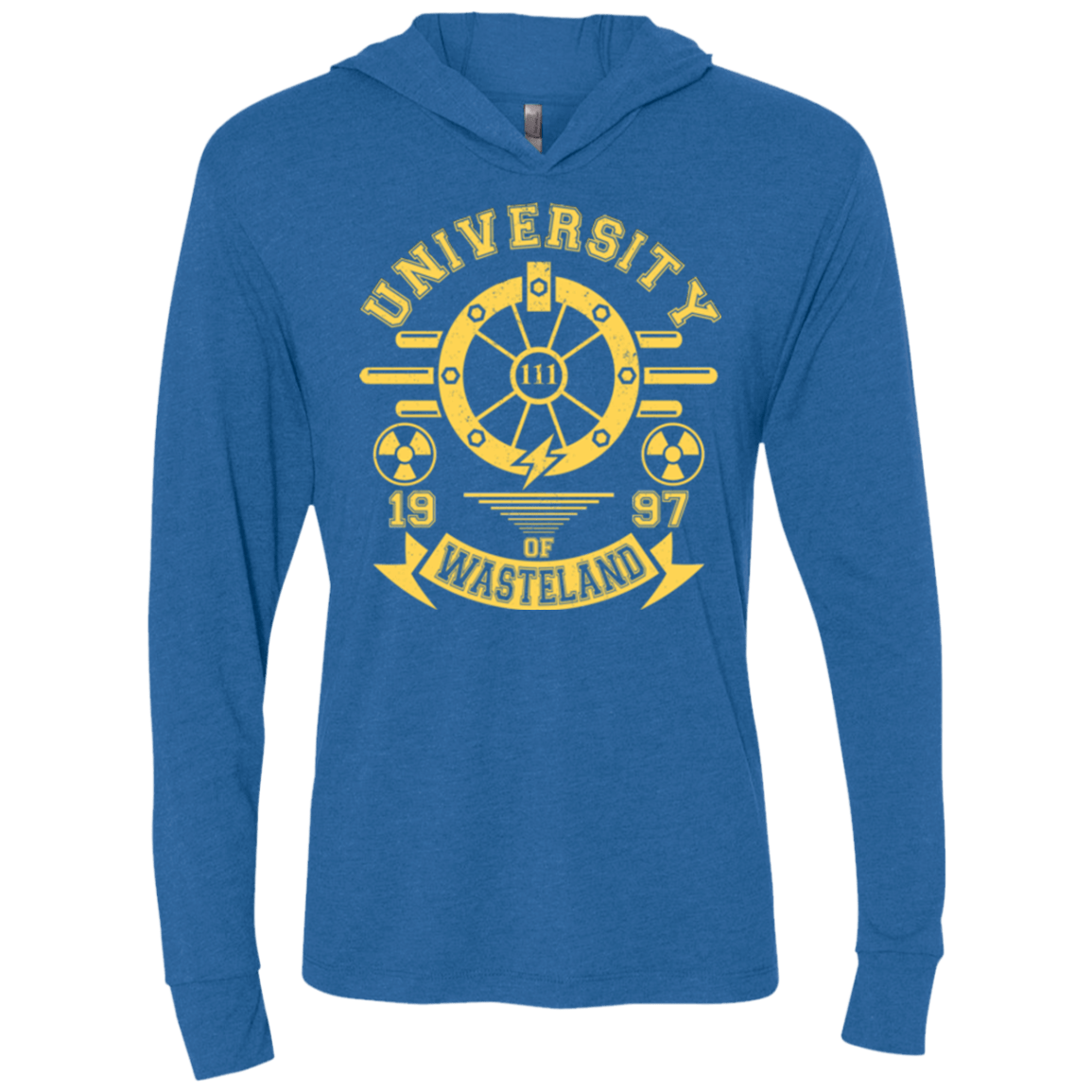T-Shirts Vintage Royal / X-Small University of Wasteland Triblend Long Sleeve Hoodie Tee
