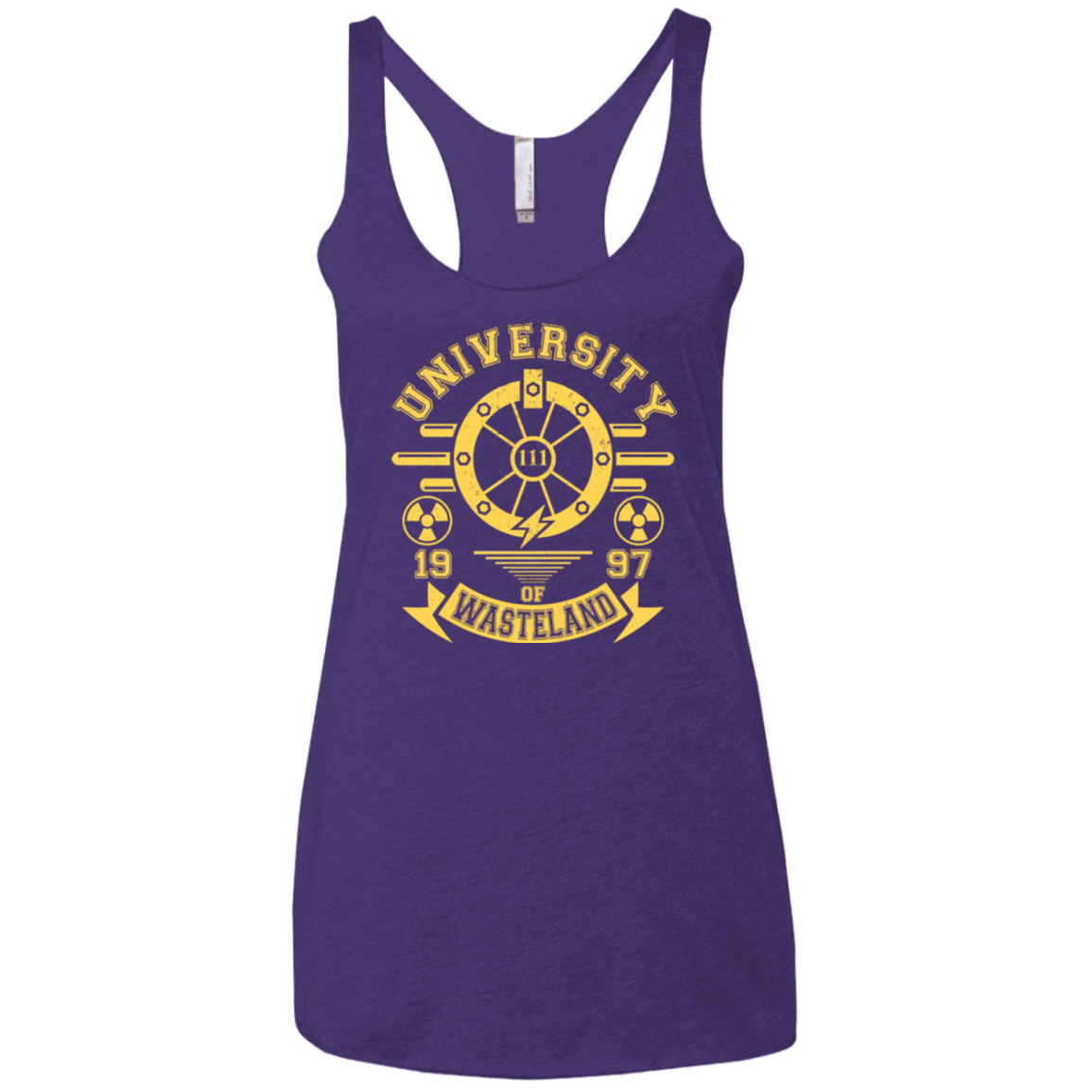 T-Shirts Purple / X-Small University of Wasteland Women's Triblend Racerback Tank