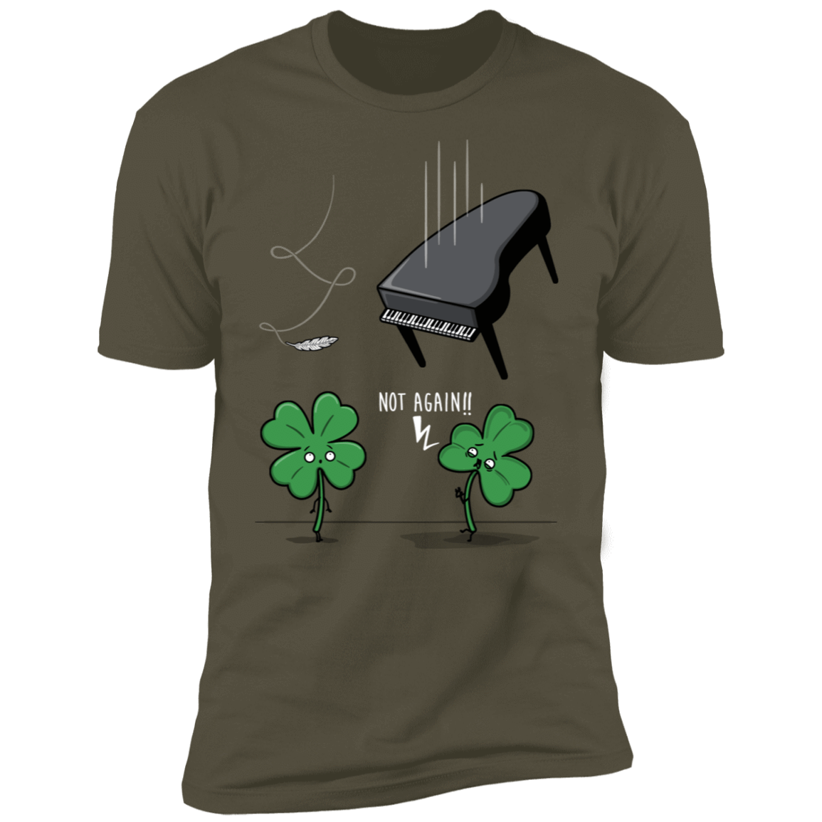T-Shirts Military Green / S Unlucky Clover Men's Premium T-Shirt