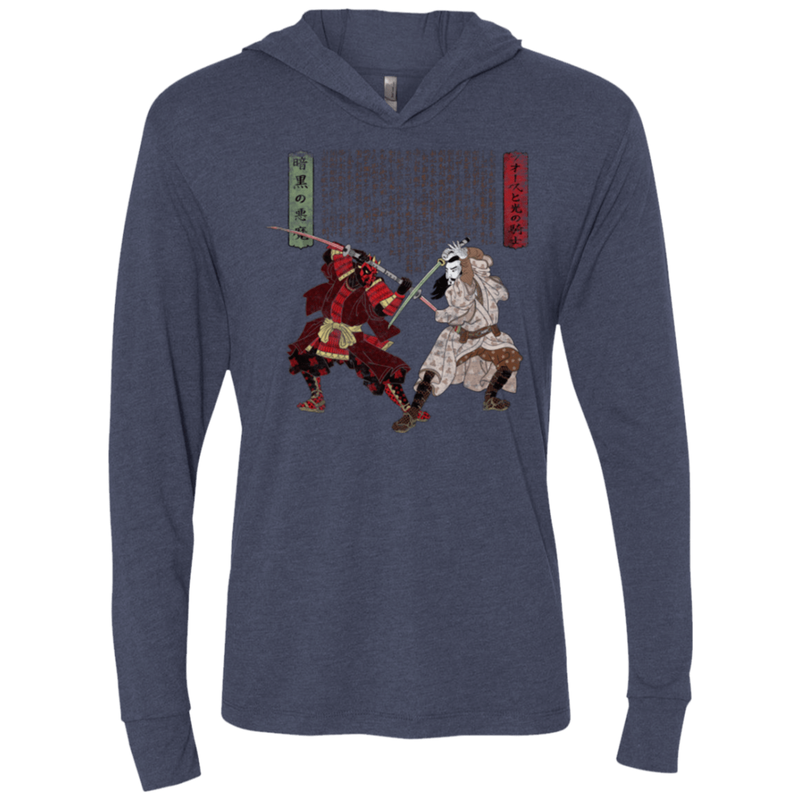 T-Shirts Vintage Navy / X-Small Unme No Ketto Triblend Long Sleeve Hoodie Tee