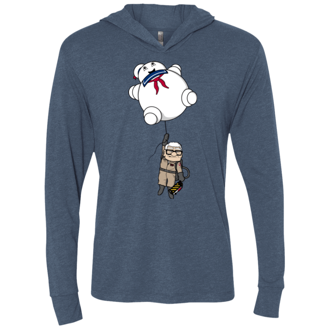 T-Shirts Indigo / X-Small Up Busters Triblend Long Sleeve Hoodie Tee