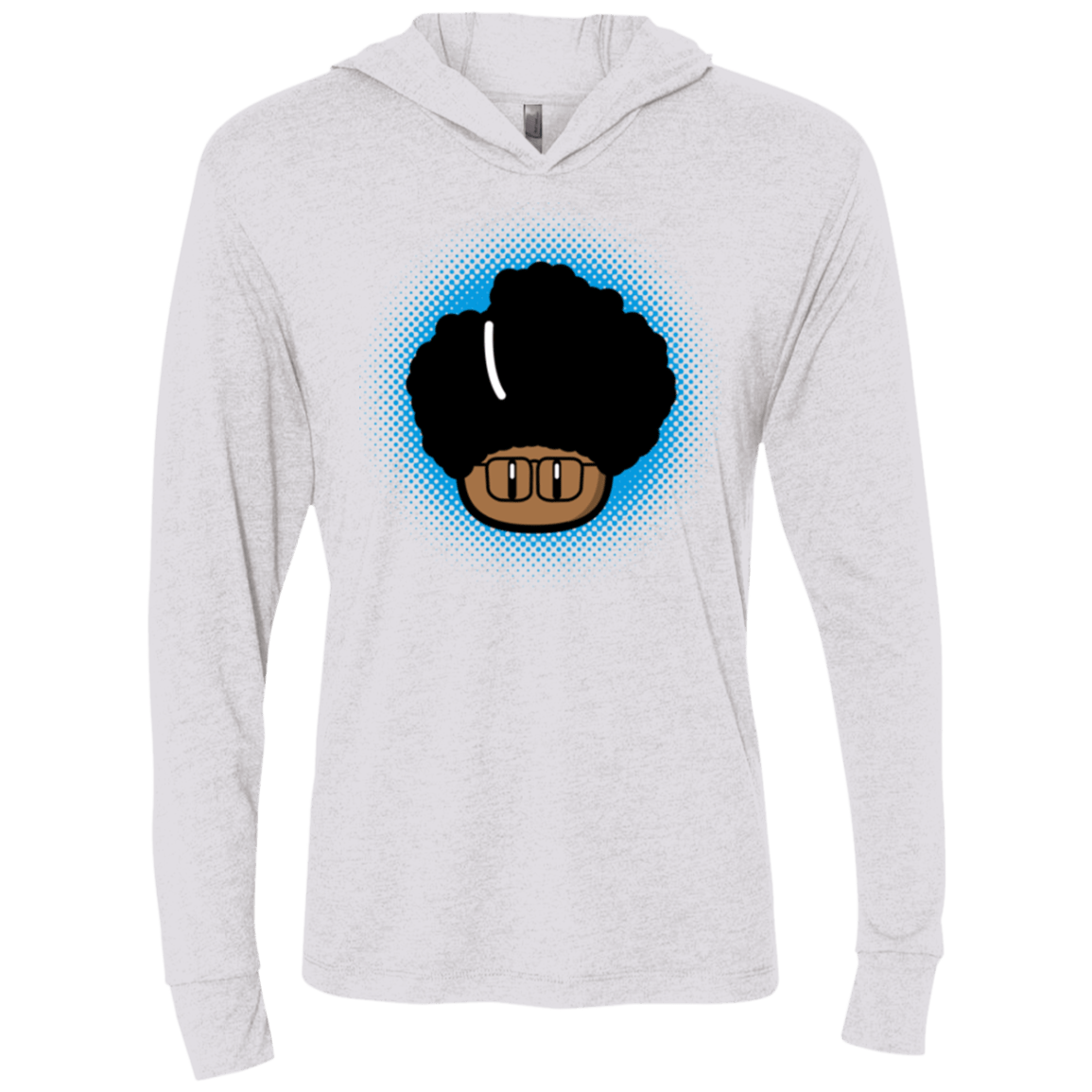 T-Shirts Heather White / X-Small Up Moss Triblend Long Sleeve Hoodie Tee