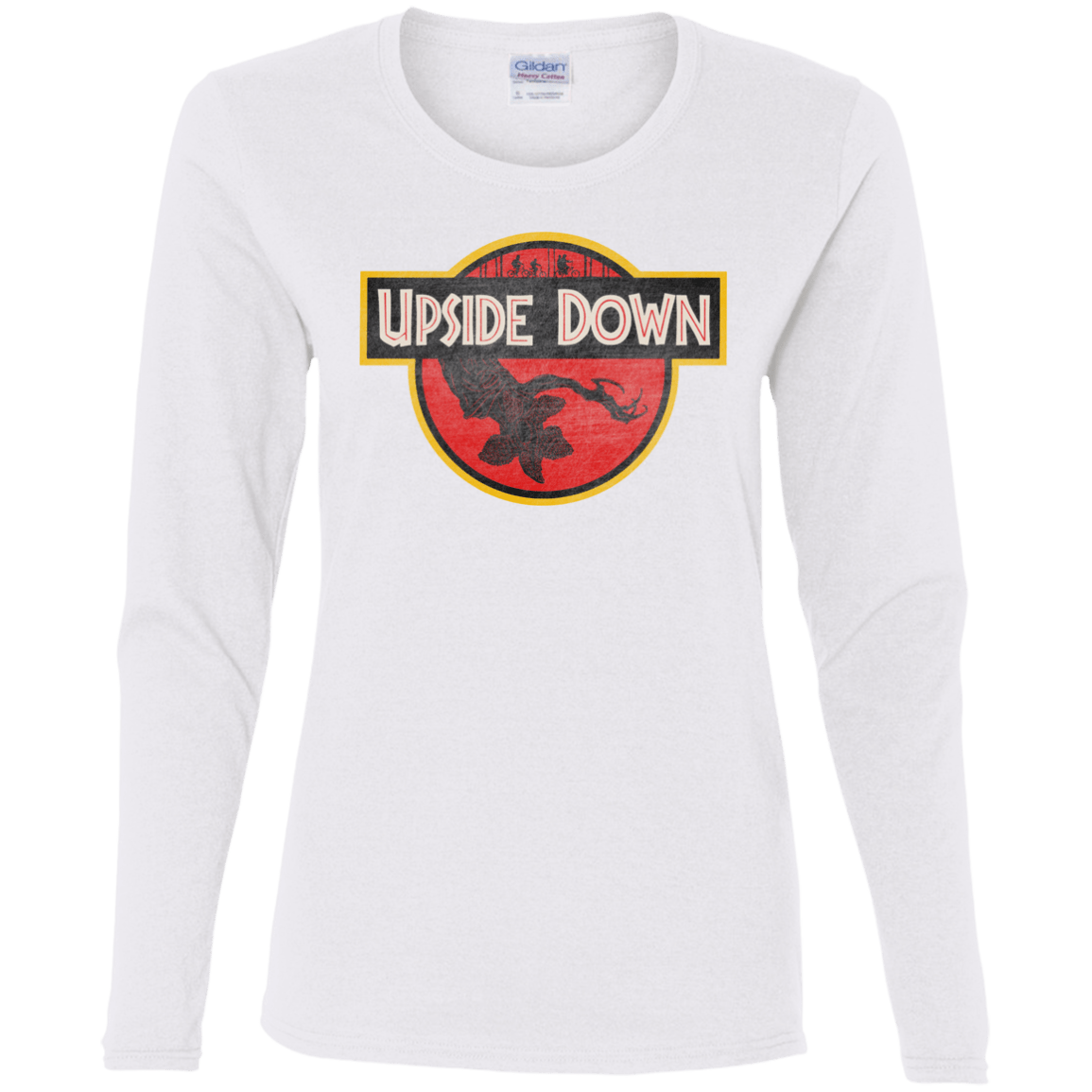 T-Shirts White / S Upside Down Women's Long Sleeve T-Shirt
